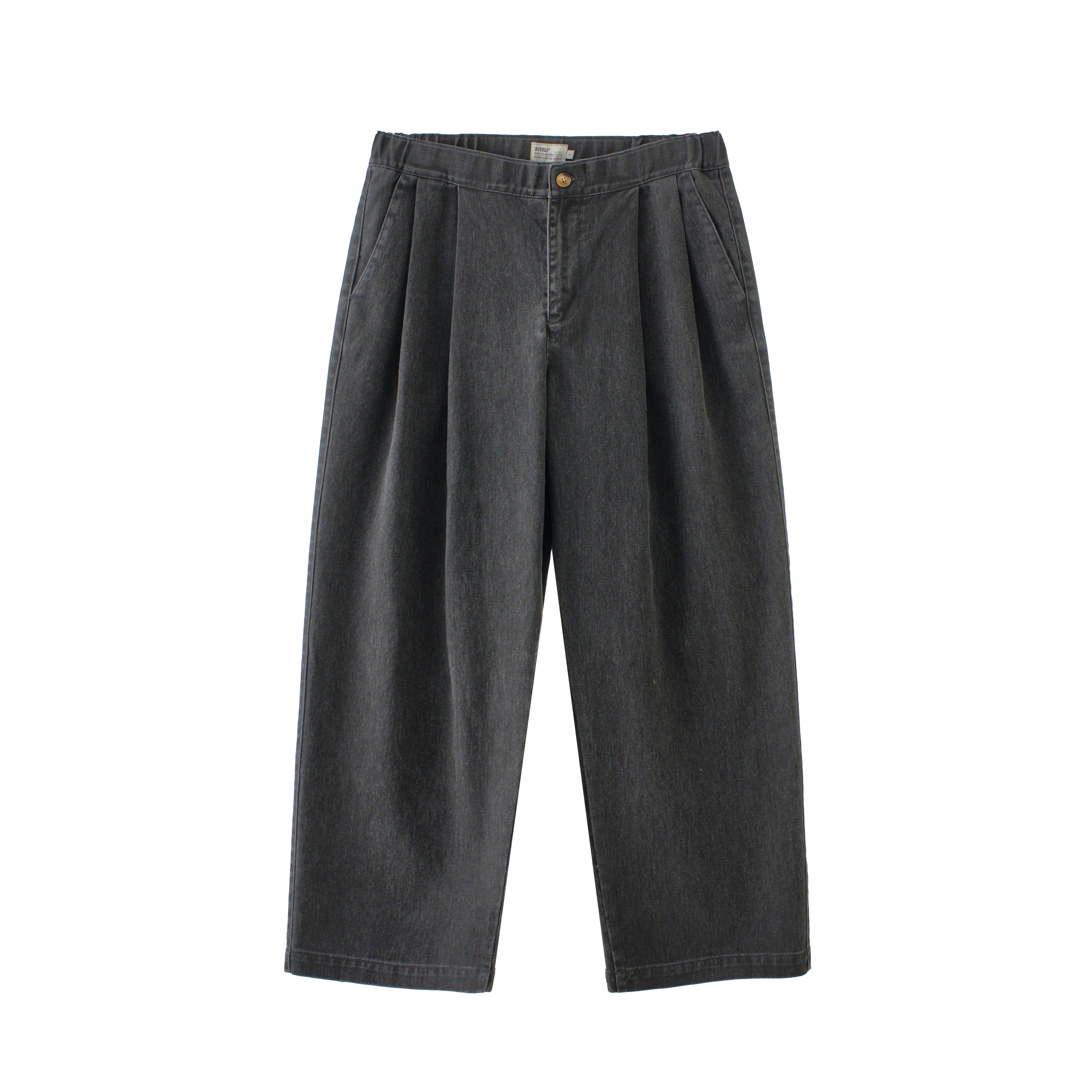 エンザイムウォッシュ・ディープタック・コクーンワイドパンツ N6233