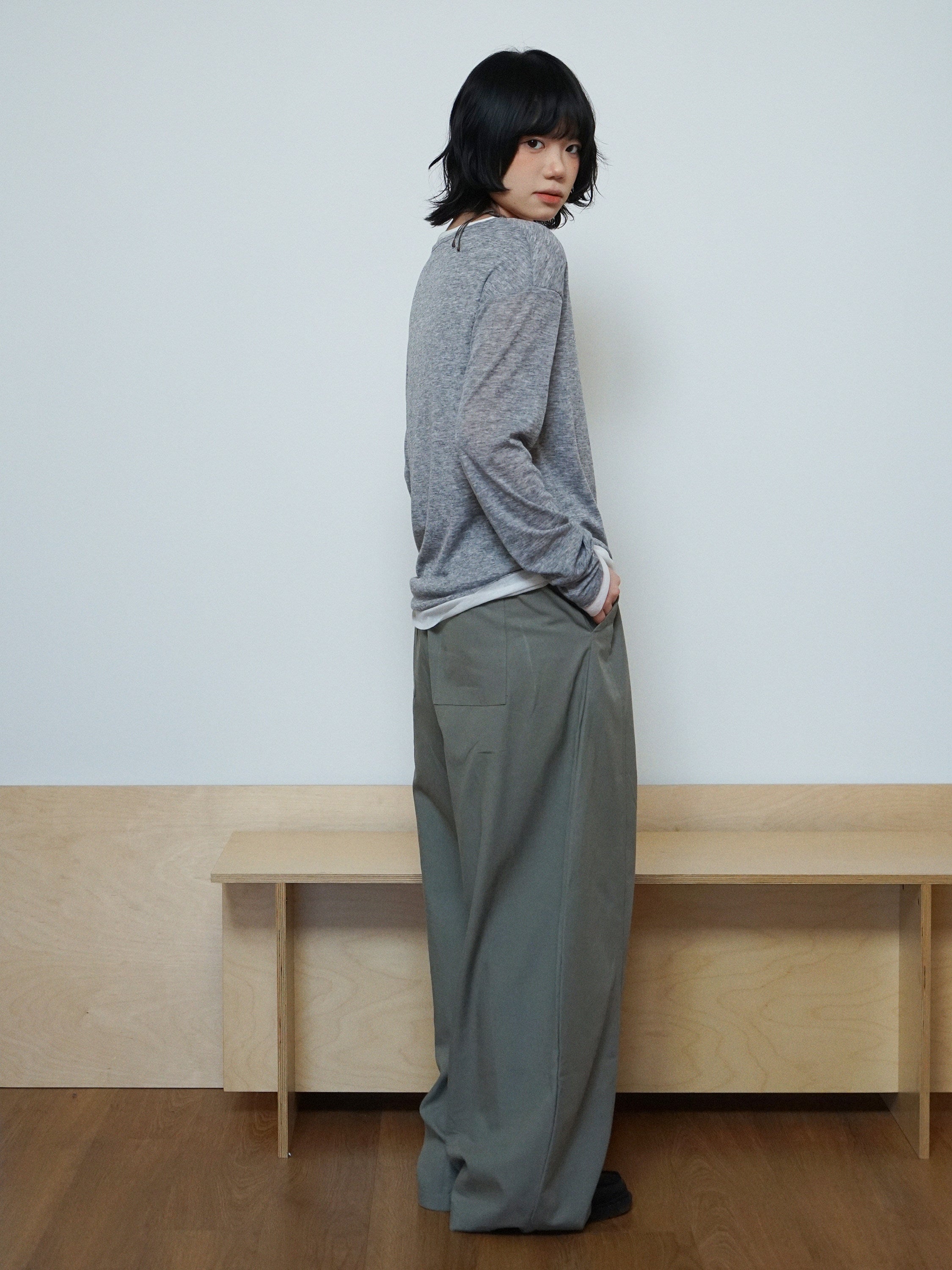 レイヤード風ライトロングTシャツ N6783