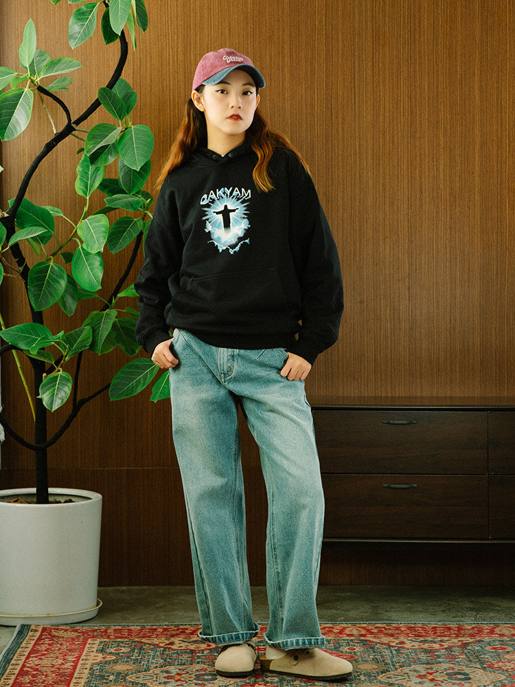 【380G】ヘイローグラフィックプルオーバーフーディ N6382