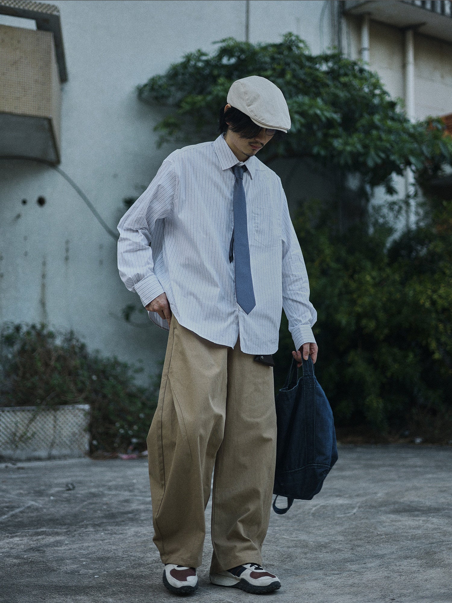 ナチュラルストライプ ルーズシャツ N6684