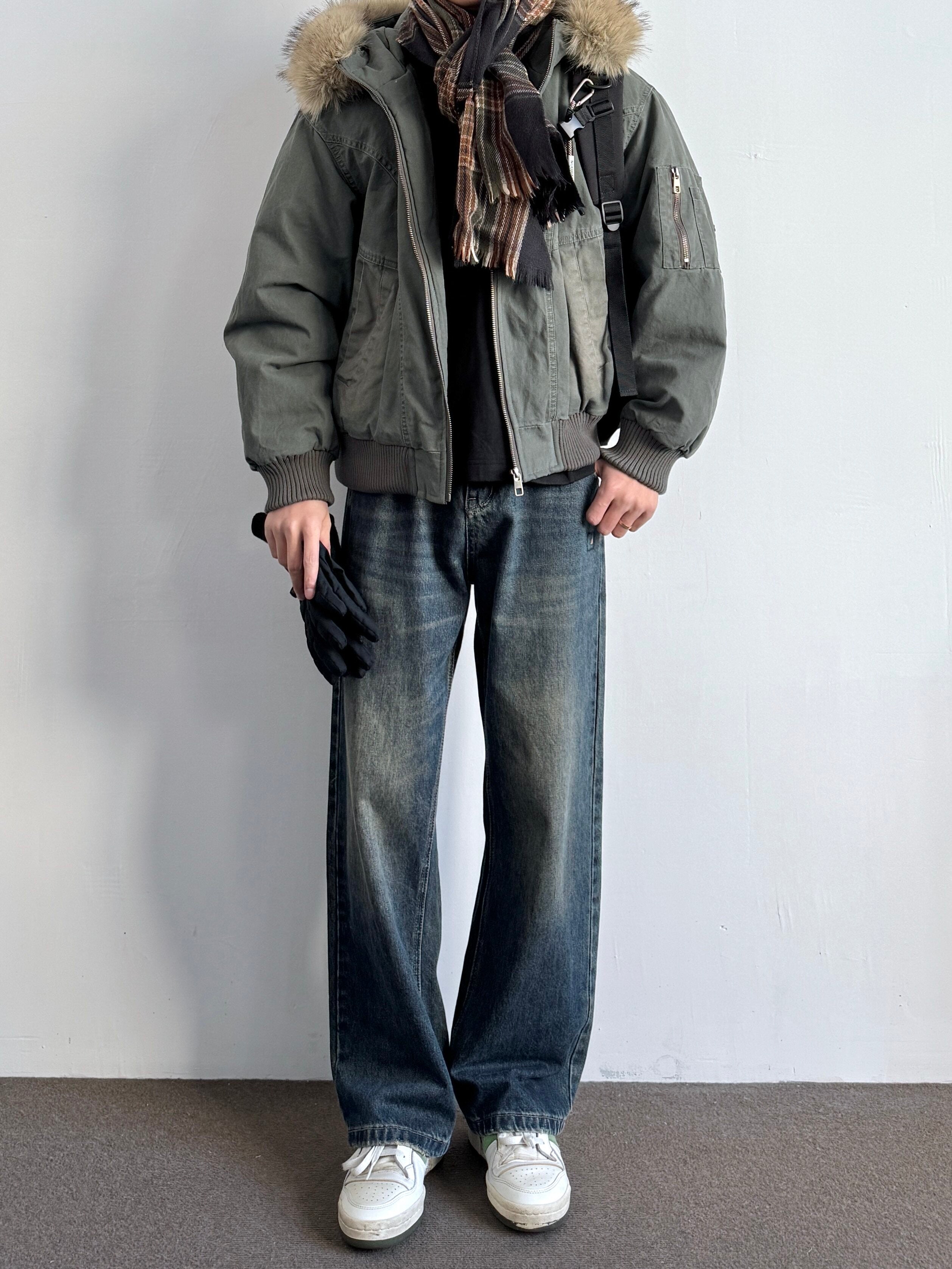 ヴィンテージ調 90ダウンフーディー N6643