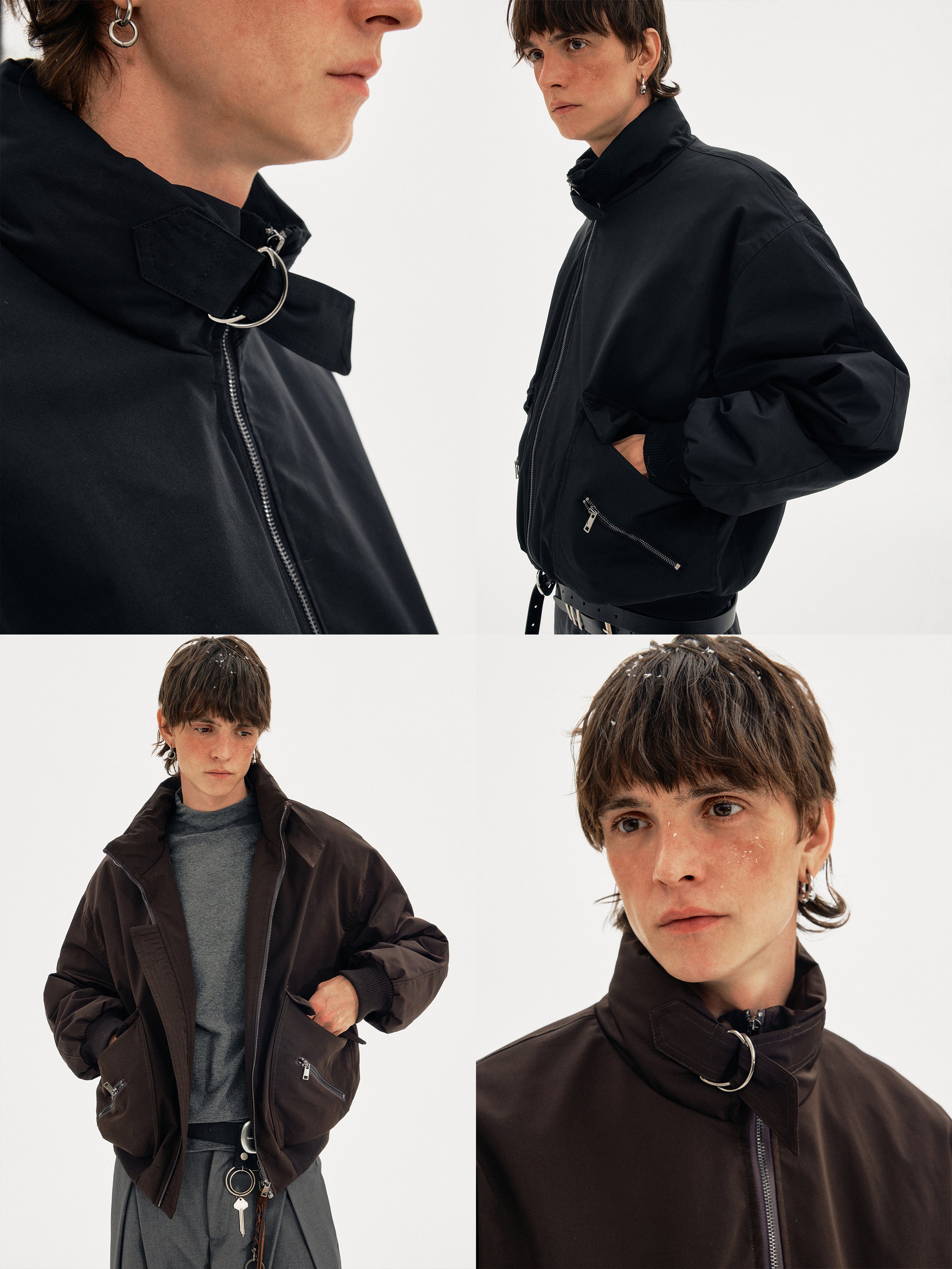 ハイネック90/10ダウン ワイドワークジャケット N6214