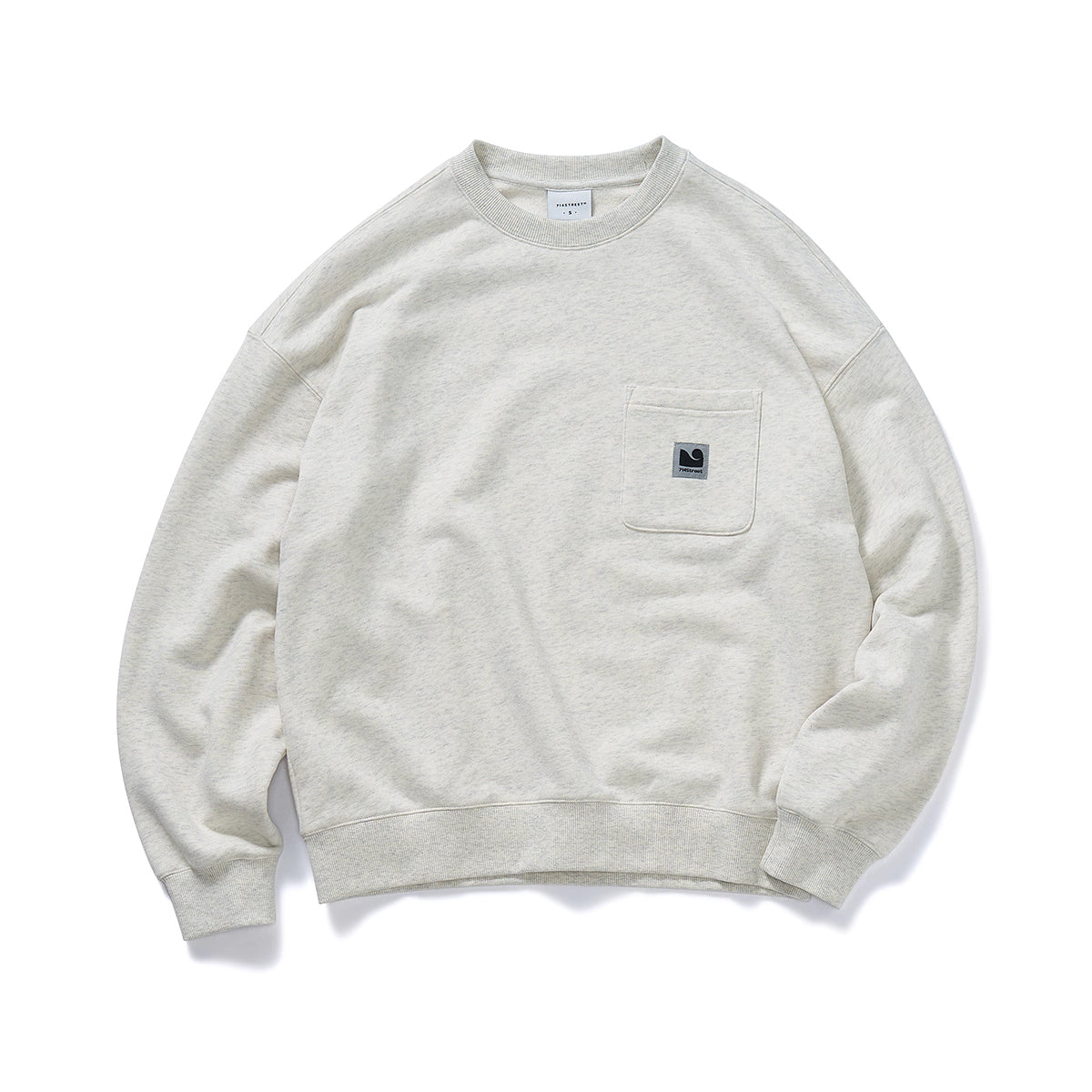 buoy buoy ショート丈スウェット 追加》手洗い可 / ラメサガラ刺繍7分袖プルオーバー（スウェット