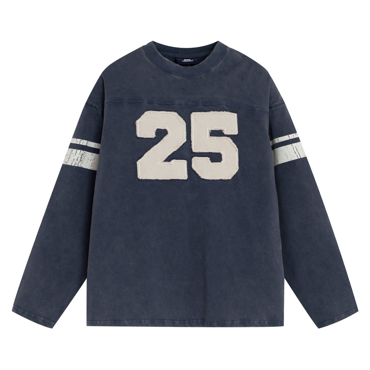 ナンバーパッチウォッシュフットボールロングTシャツ N7401