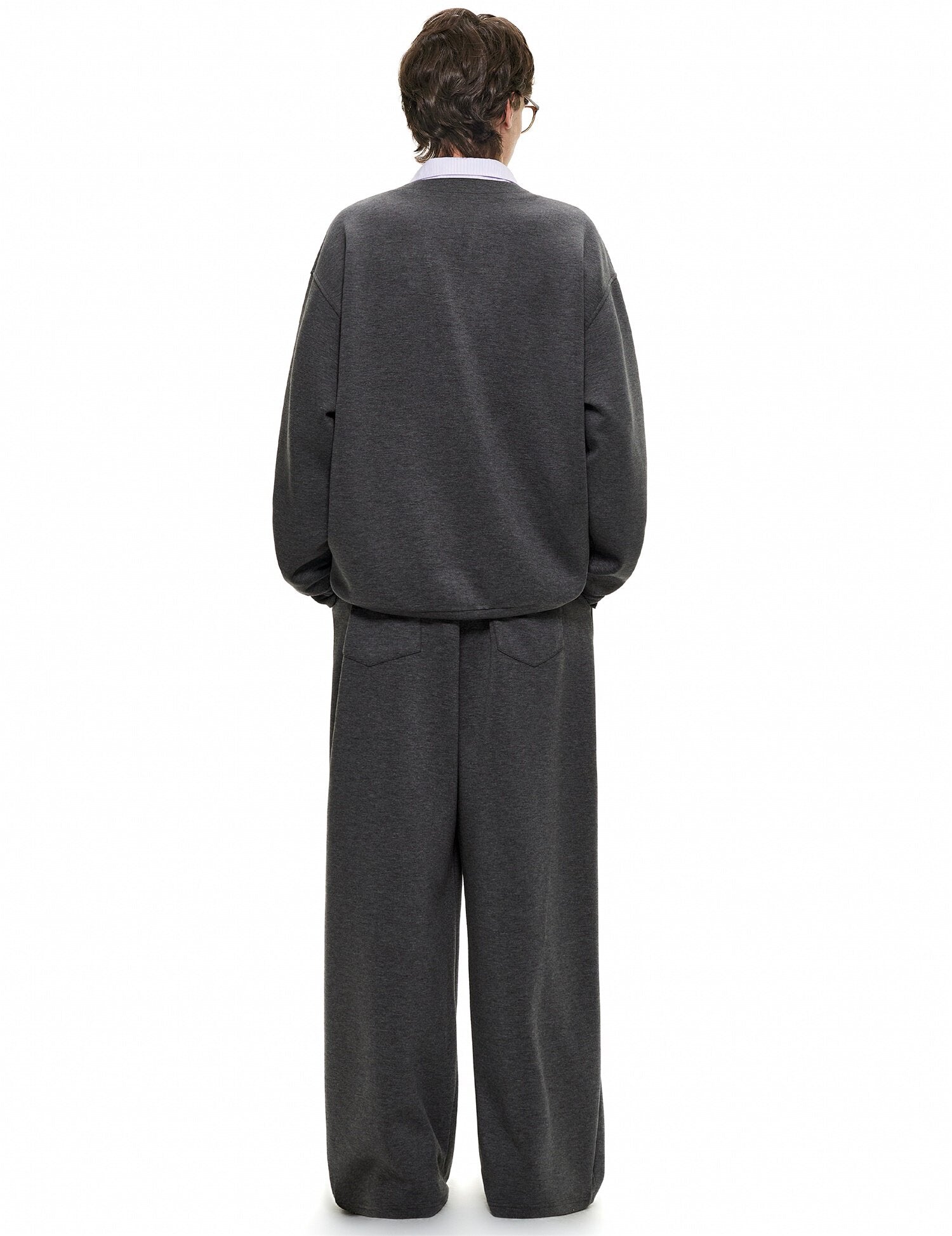 ストライプ切替 レイヤード風 エアレイヤースウェット N6562