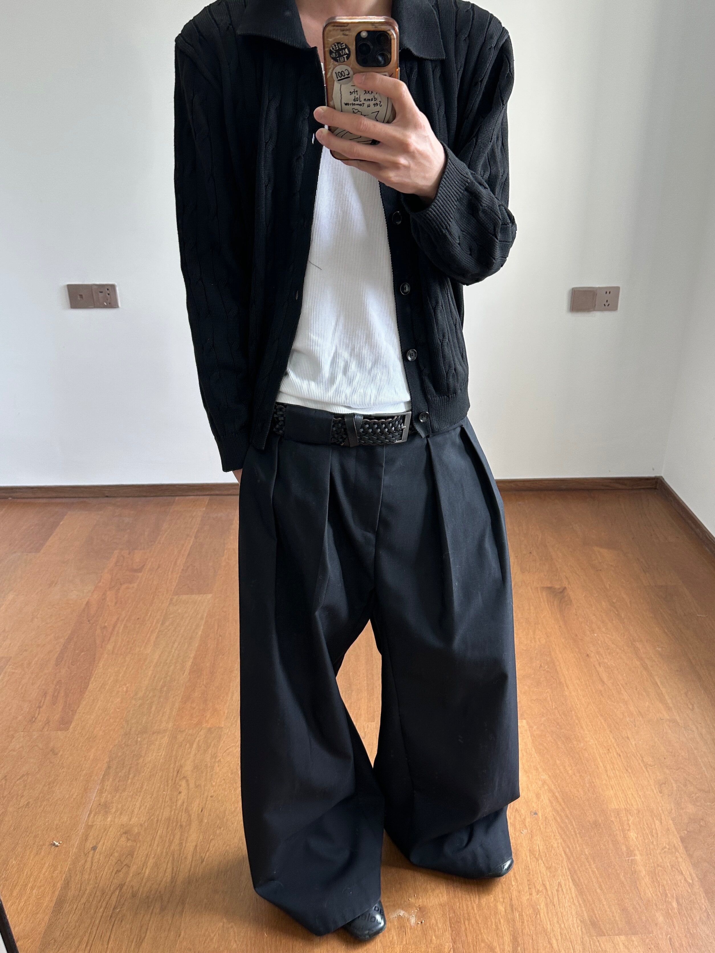 ケーブル編み コットンPOLOカーデ N6701