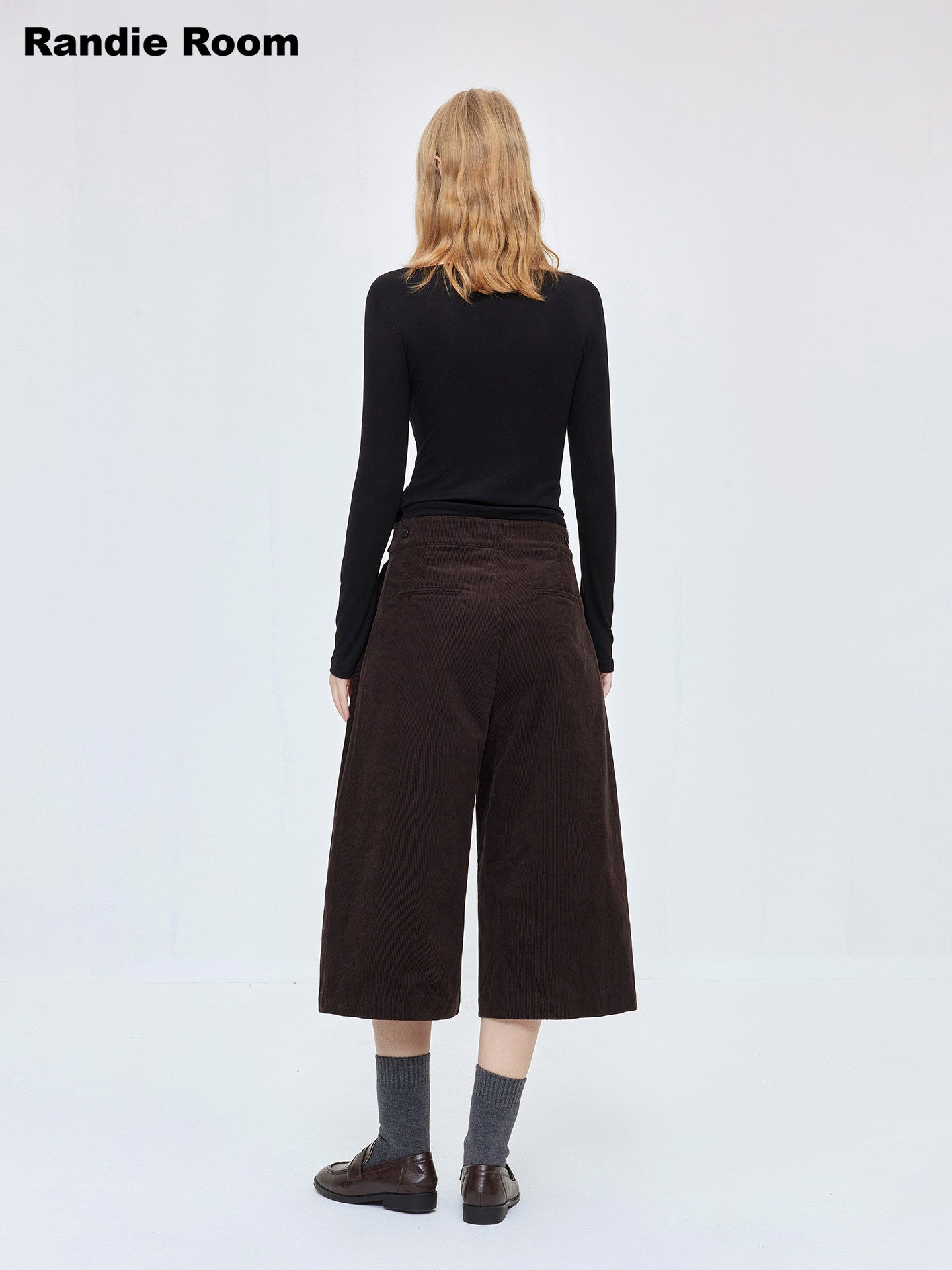 コーデュロイワイドクロップドパンツ N6742