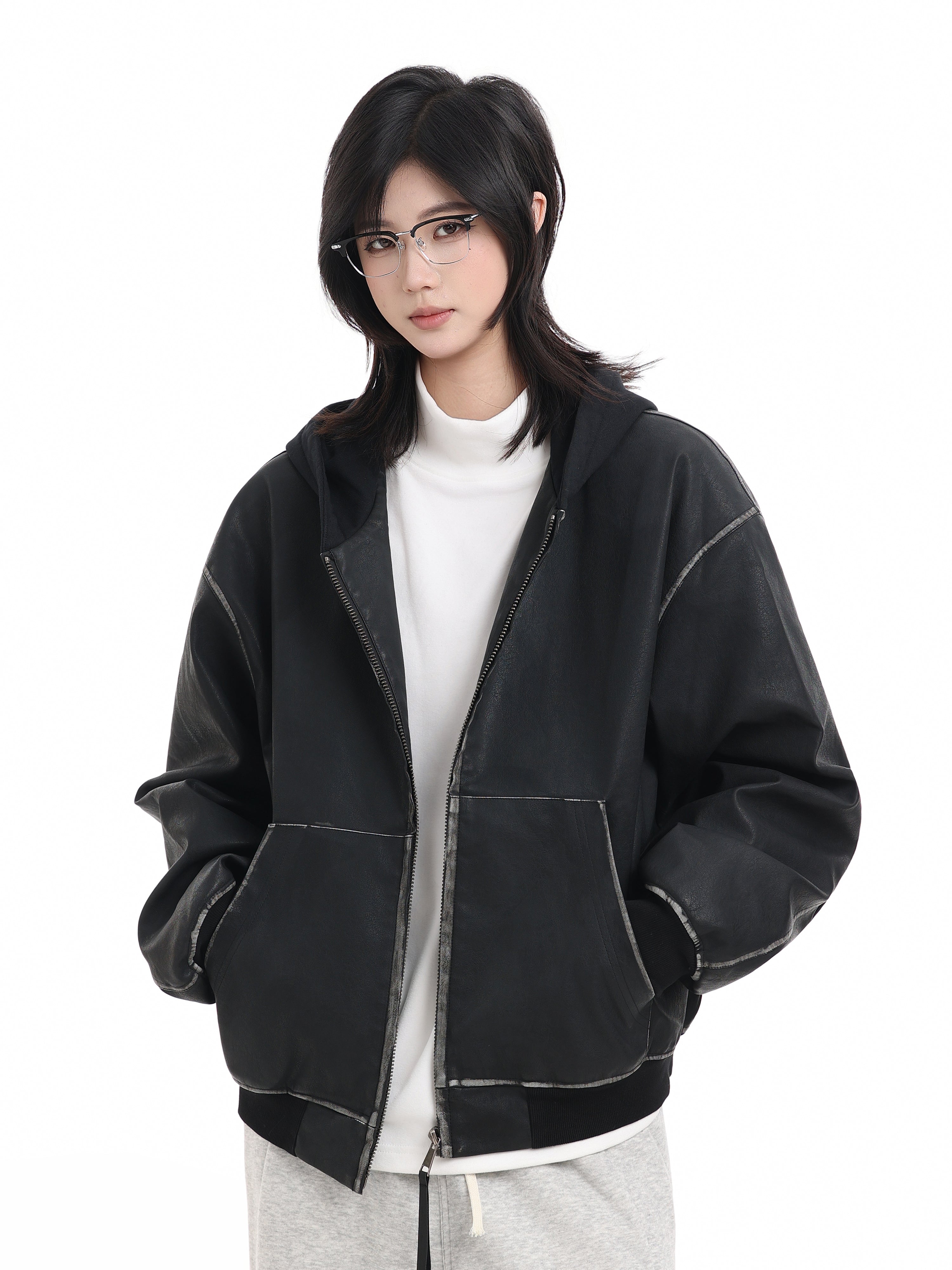 VISIBLEスティッチ・フーデッドブルゾン N6101