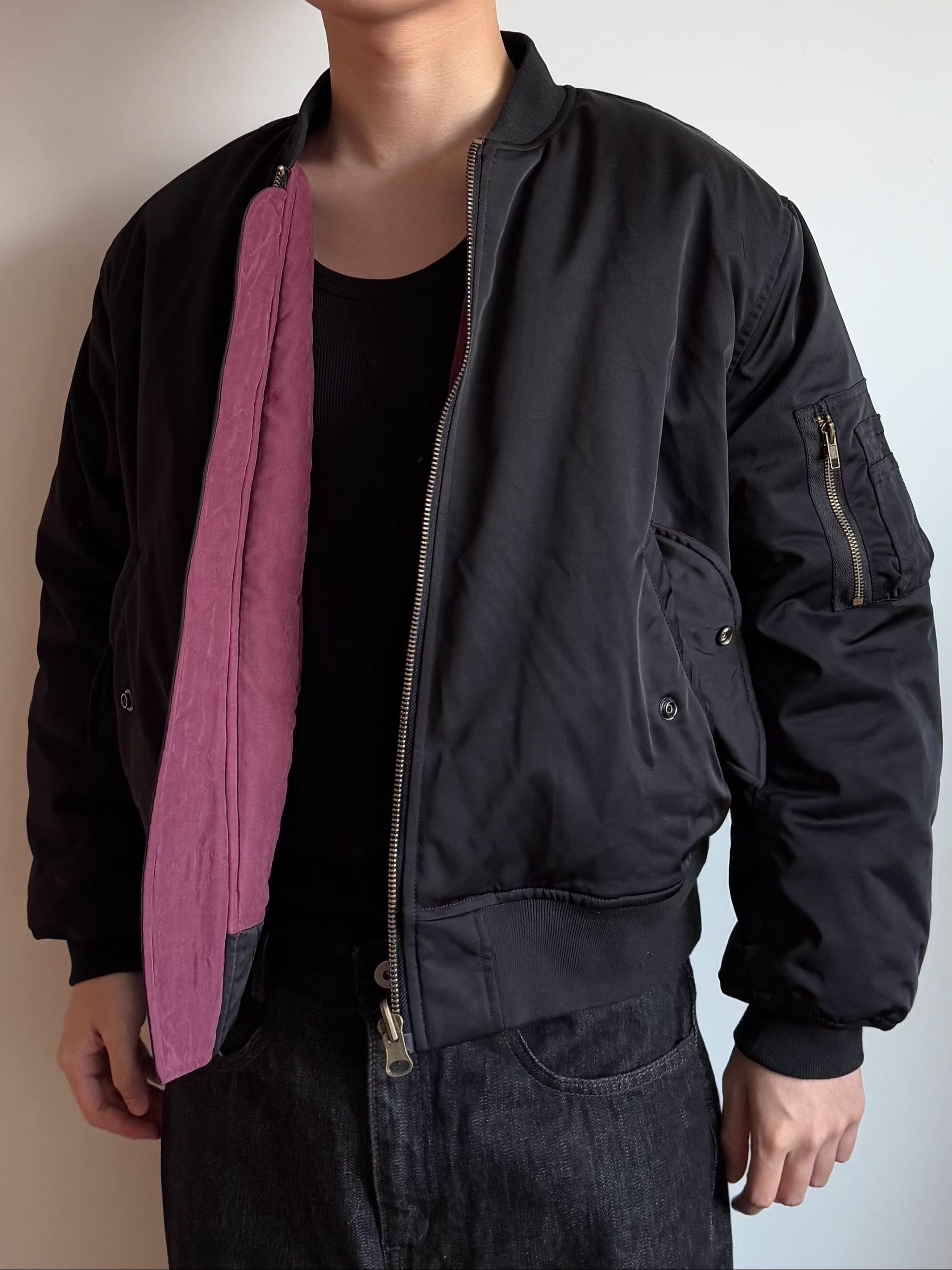 ベルベット&ナイロン・リバーシブル・パデッドMA-1 N6240