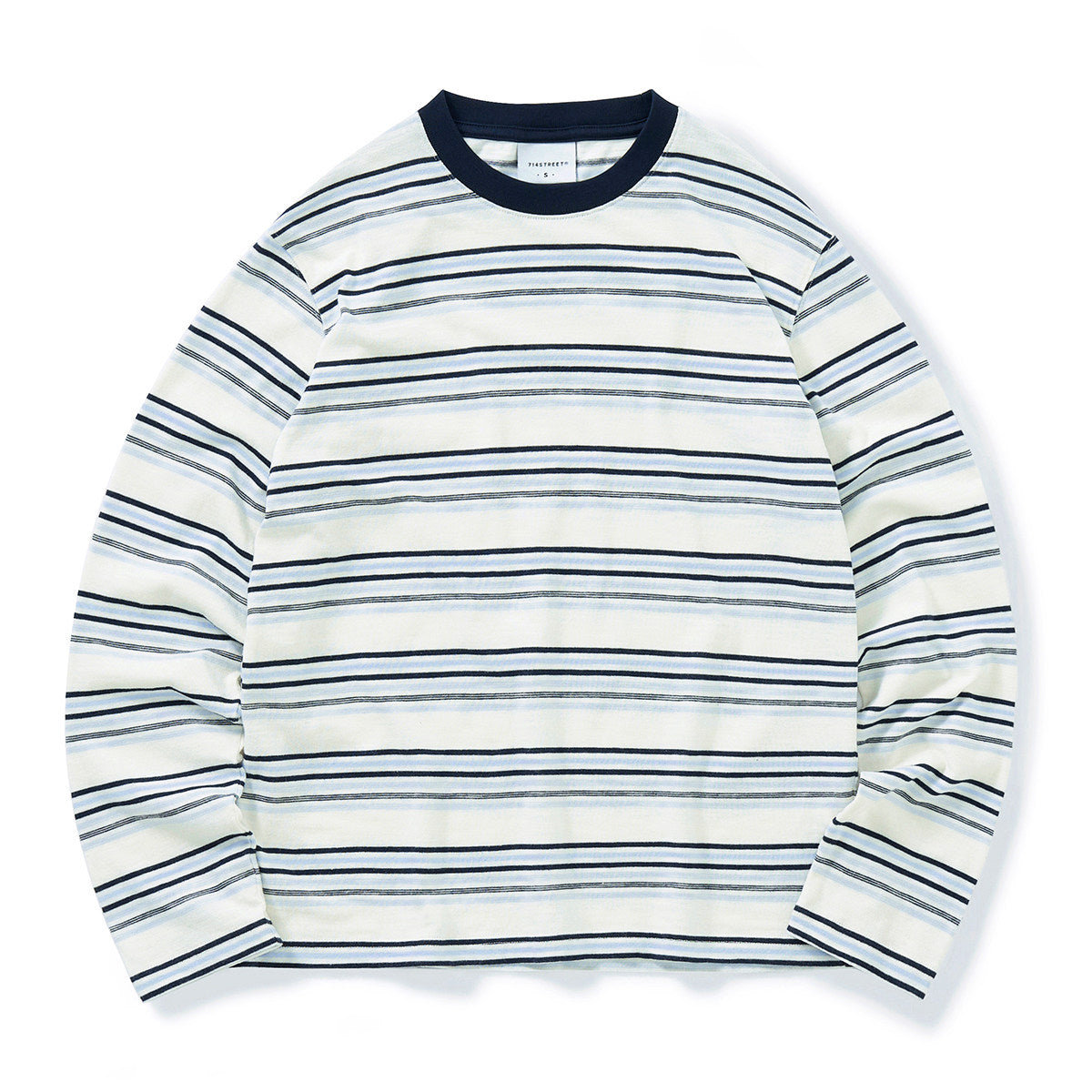 ライトウェイト ストライプ ルーズロングT N6543
