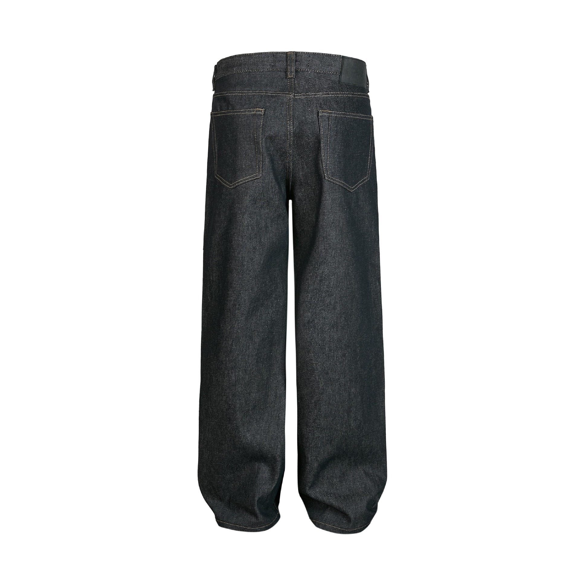 シルバーチェーン付き ヴィンテージウォッシュ デニムパンツ N6465