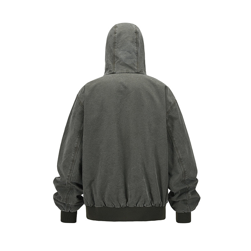 12oz帆布・ヴィンテージ加工・フーデッドデトロイトJK N6163