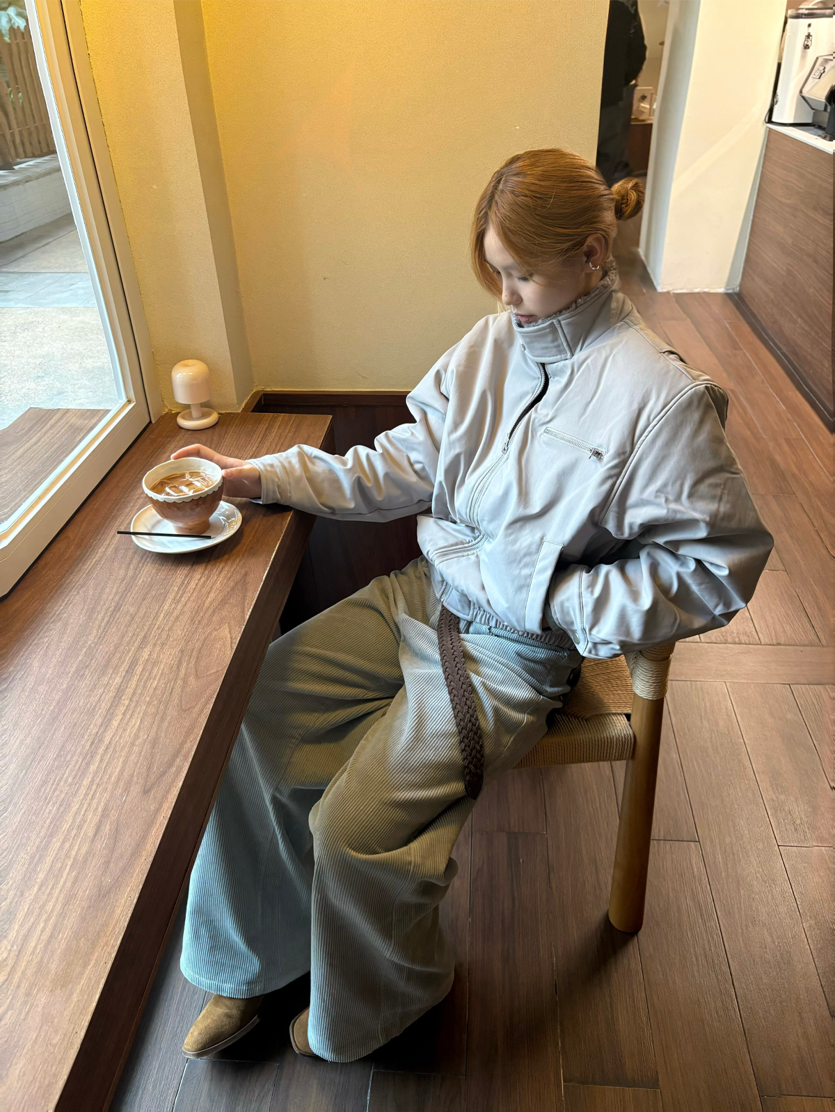 【3Mテック系中綿】ボアカラー・パデッドハリントンジャケット N6235