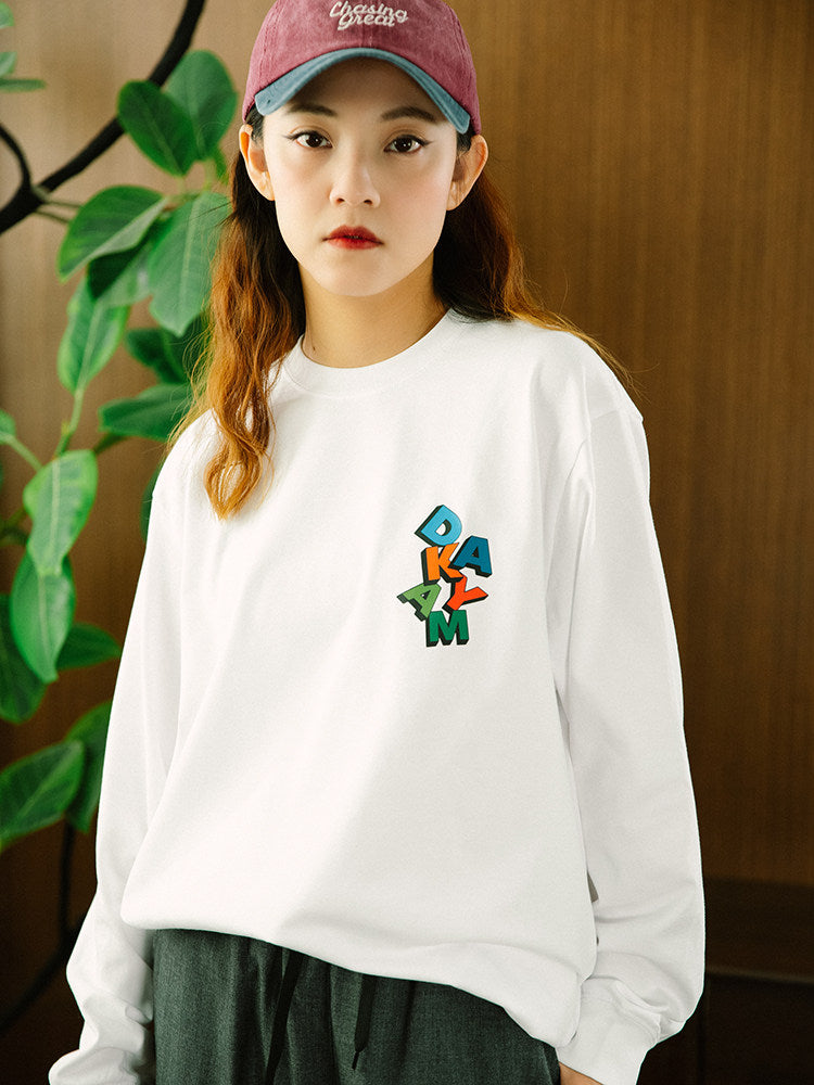 キューブロゴ プリント ヘビーウェイト ロングT N6381