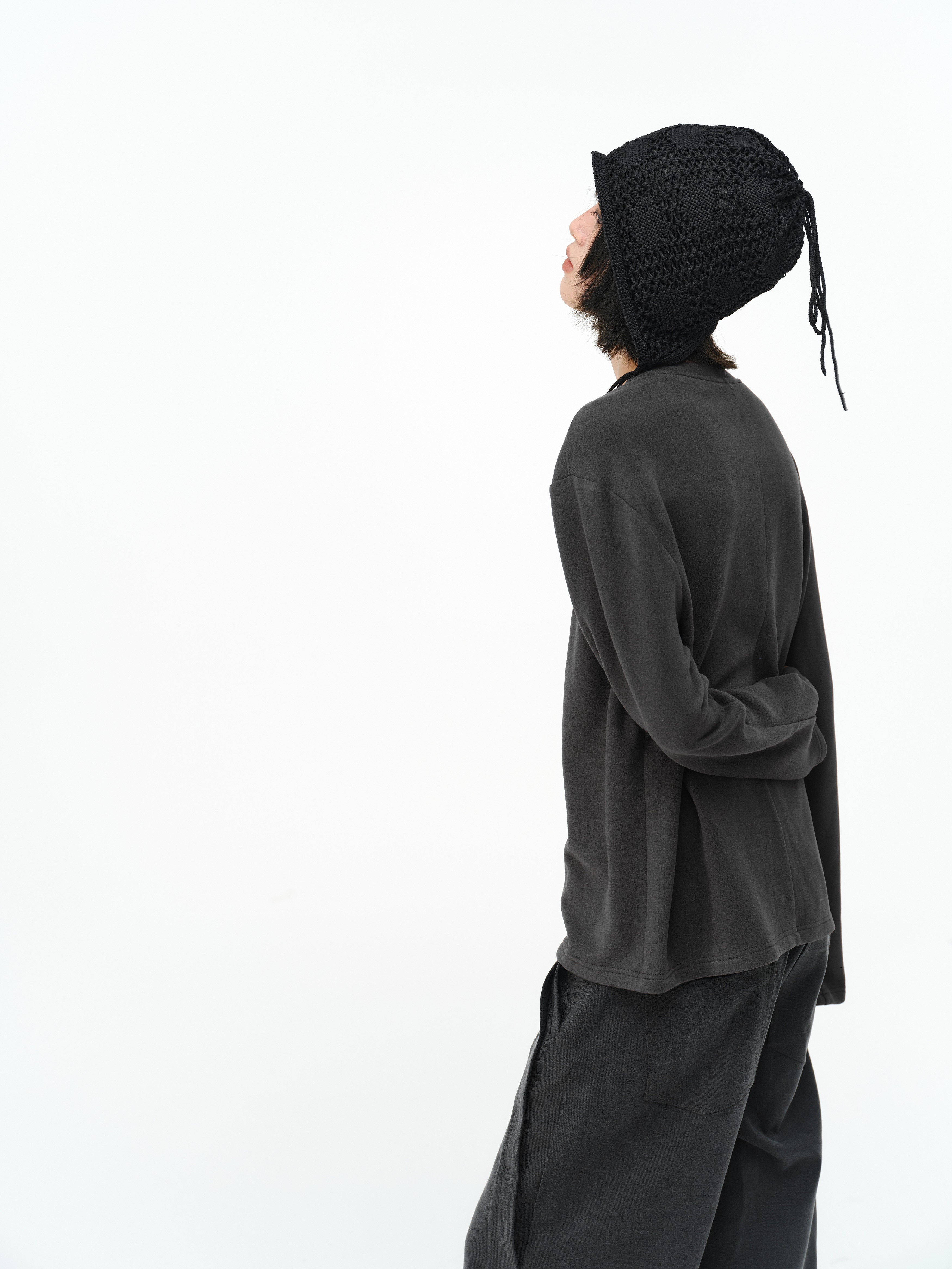 メリノウール混 Vネック ロングスリーブインナー N6370