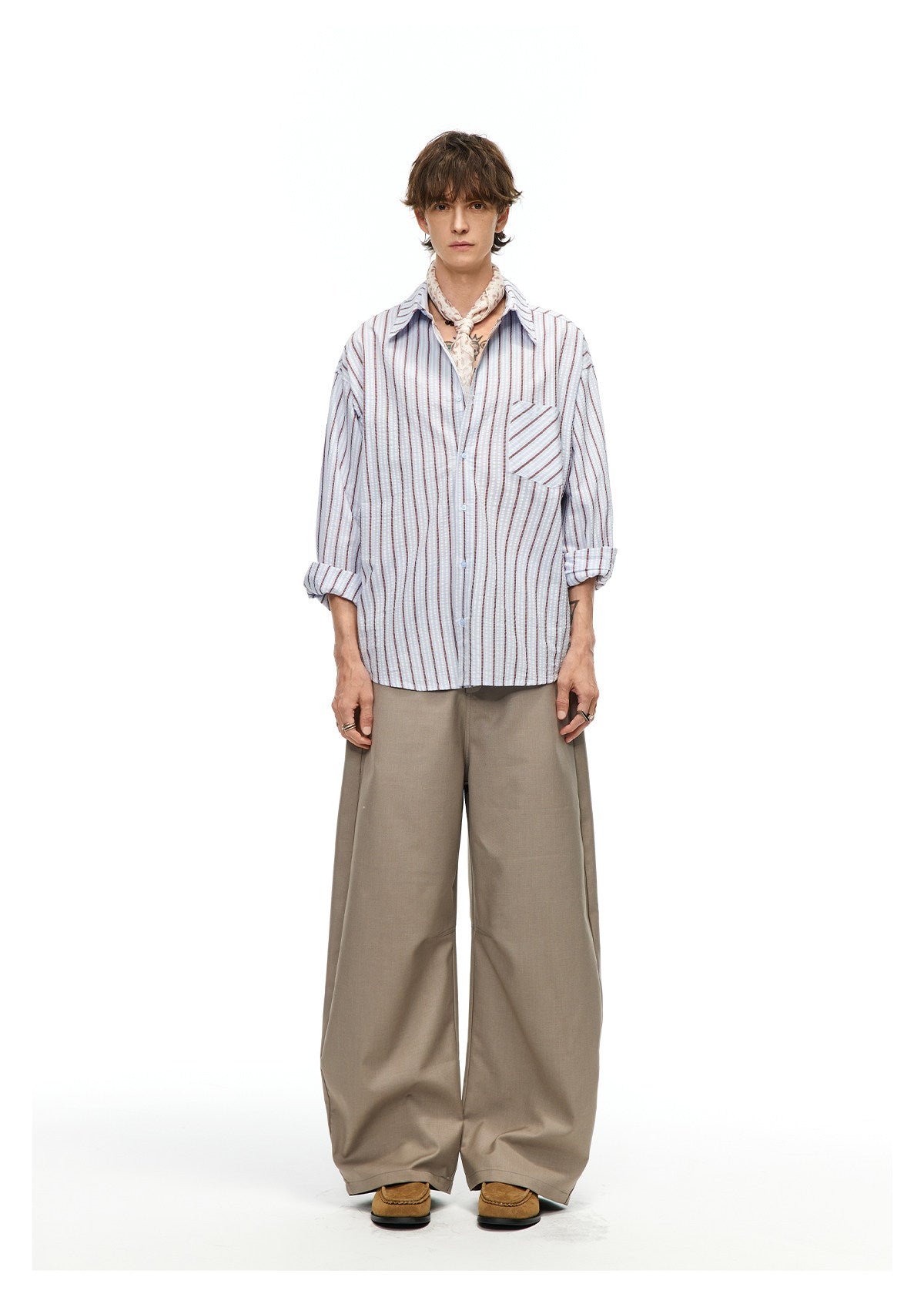 パネル切替 ワイドカーゴパンツ N6798