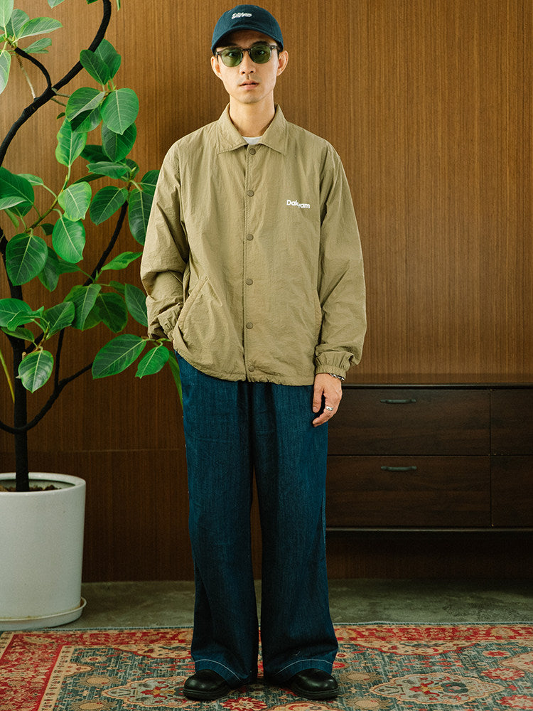 シワ加工 ライトウェイト ロゴコーチジャケット N6383