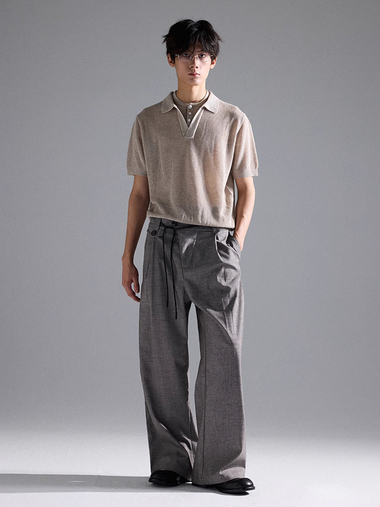 Drawstring wide pants N5815