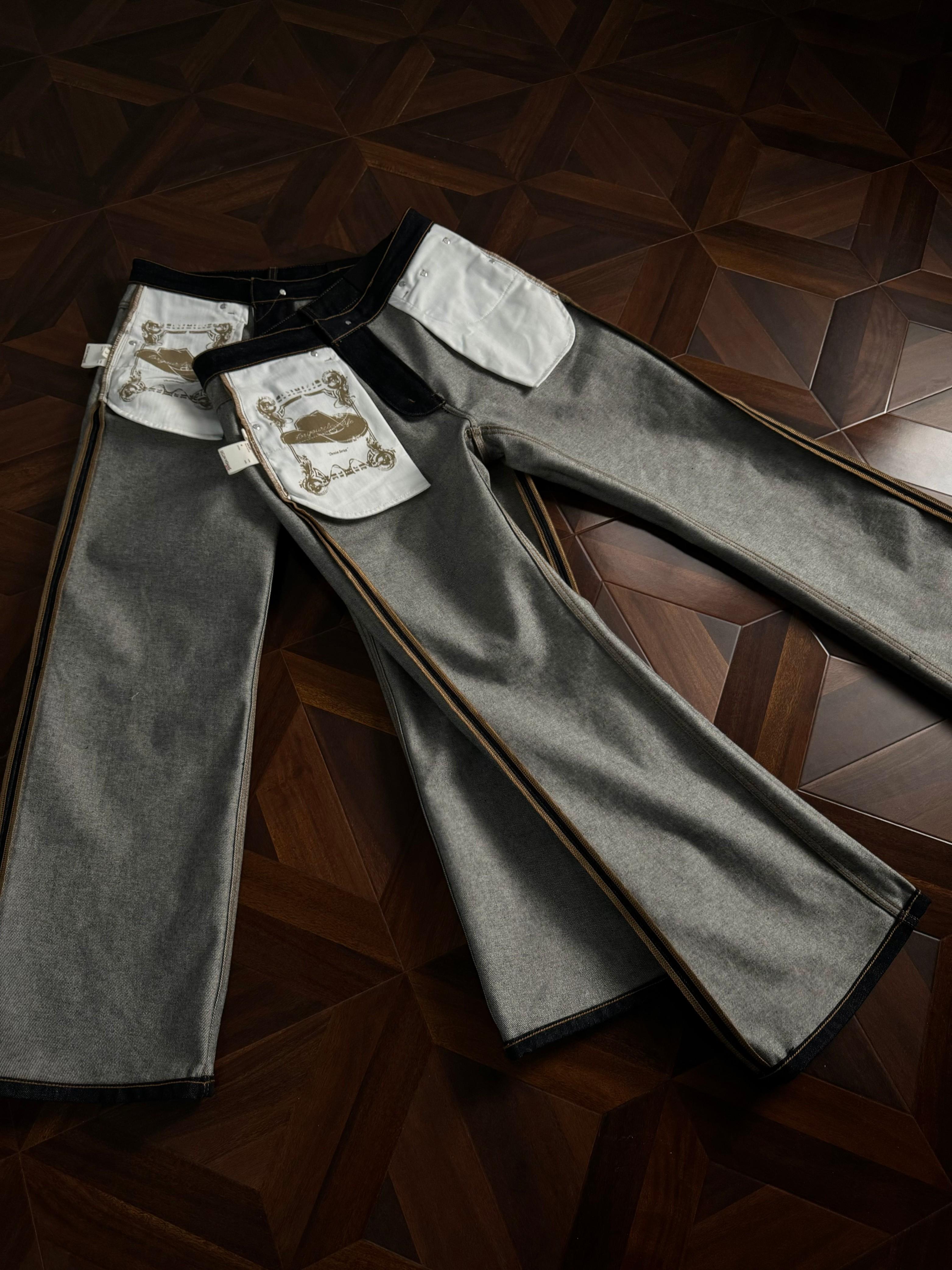 13.5ozリジッド・微フレア・ハンドステッチデニム N6204