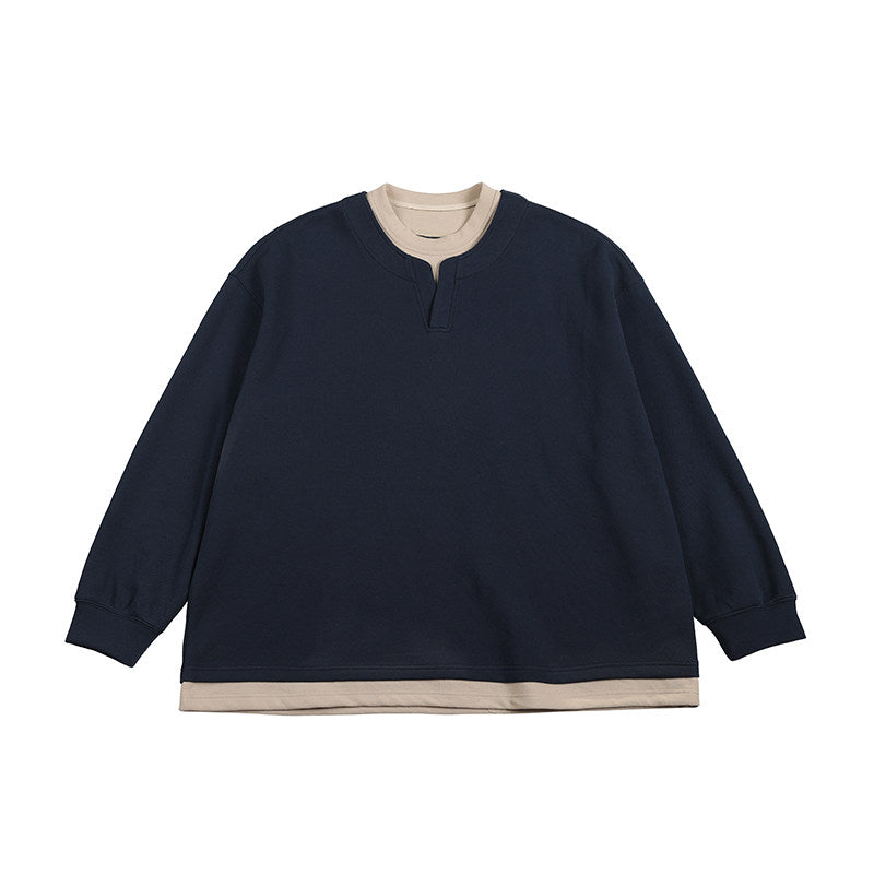 レイヤード風 ネイビースウェット N6727