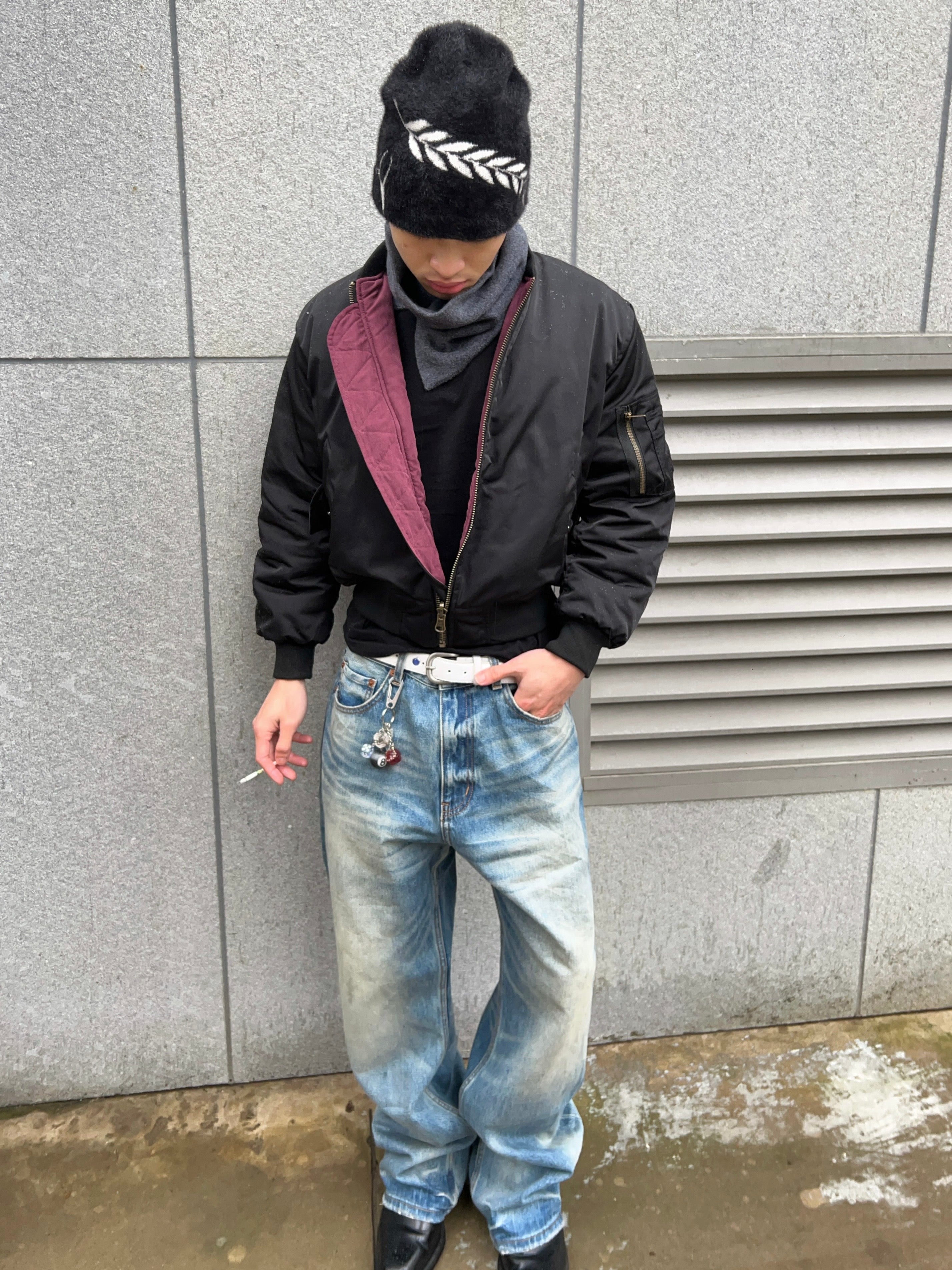 ベルベット&ナイロン・リバーシブル・パデッドMA-1 N6240