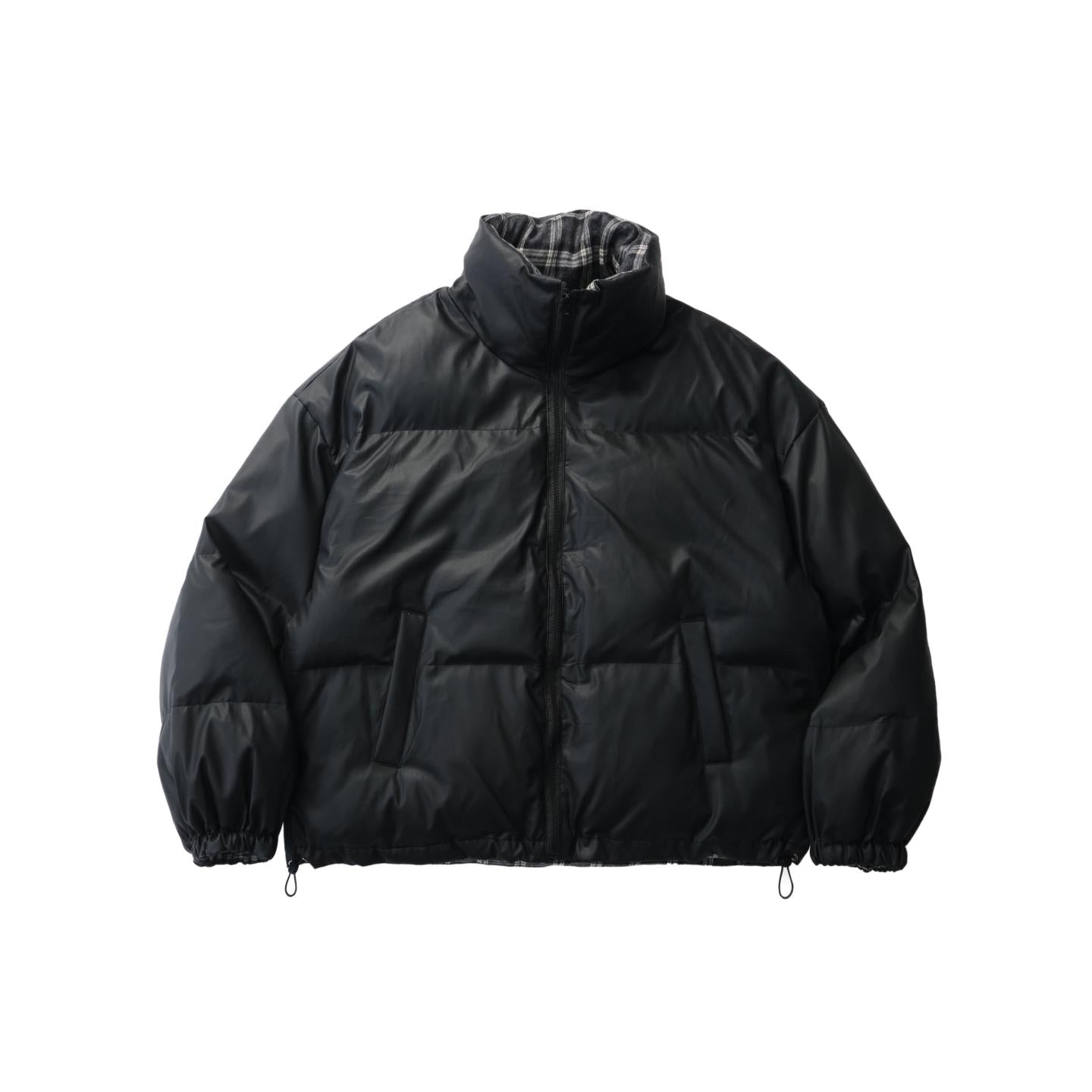 ミニマルPUレザー 中綿パフジャケット ユニセックス N6269