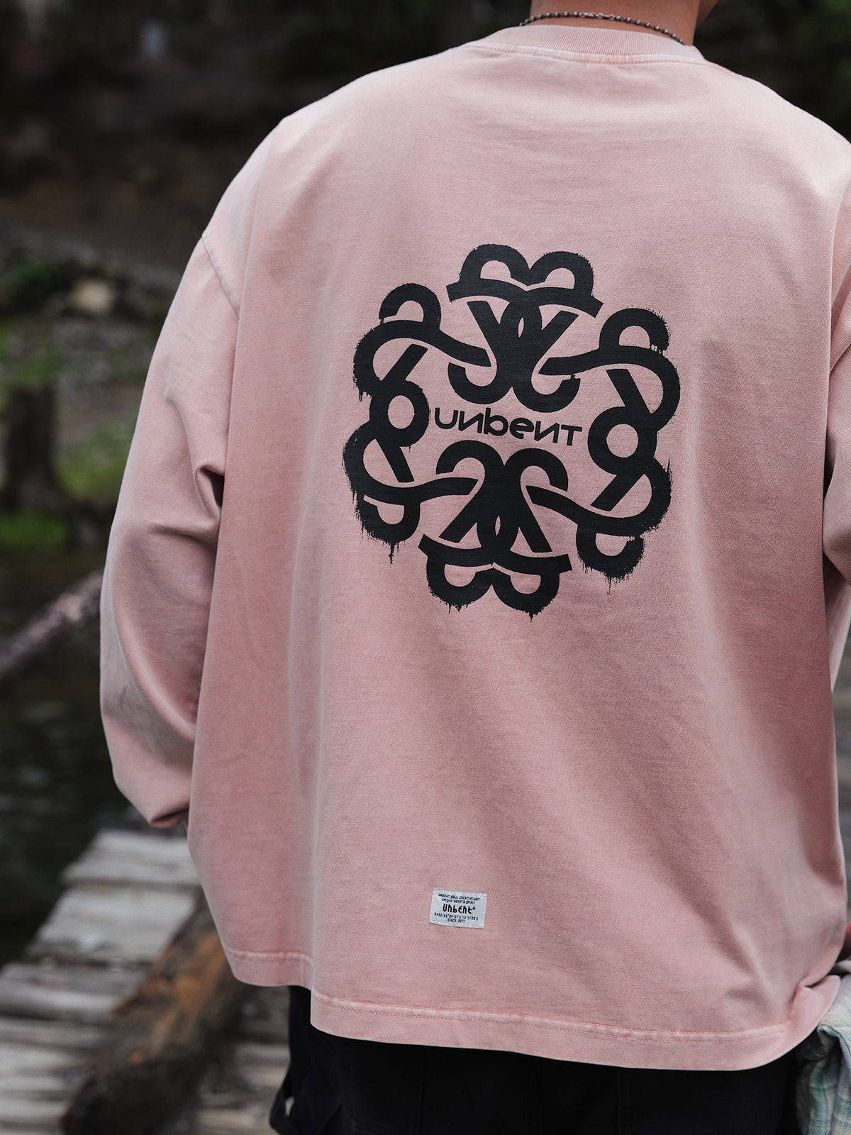 スプラッシュウォッシュグラフィックロングTシャツ N7298
