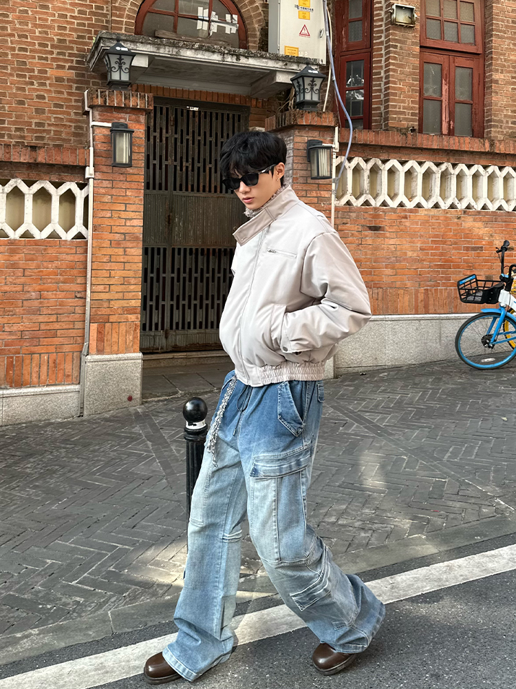 【3Mテック系中綿】ボアカラー・パデッドハリントンジャケット N6235