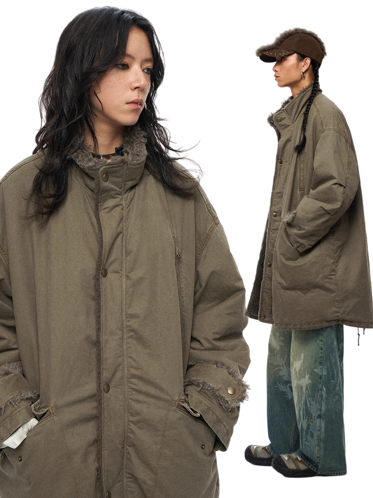 フリース&ウォッシュドツイル・リバーシブルライナー N6110