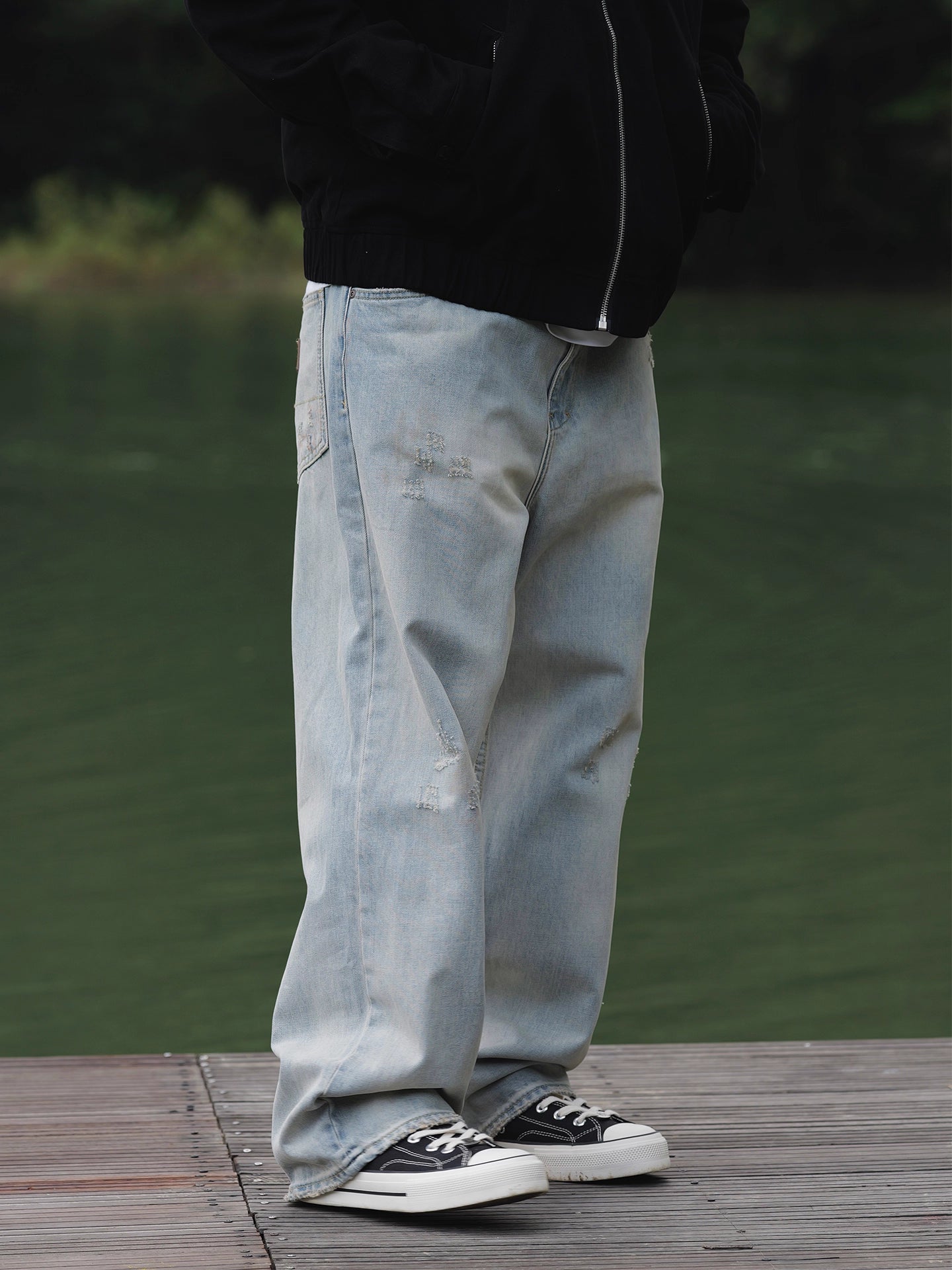 アーティザナル・ウォッシュ / カーブド・ストレートデニム N6128