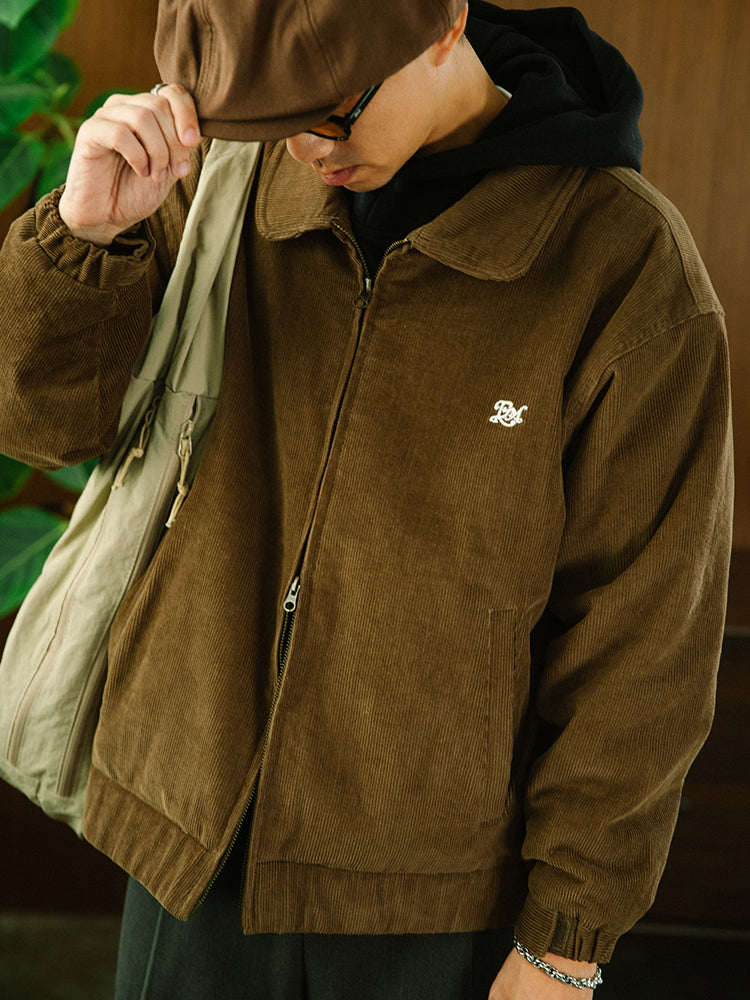 コーデュロイ×ボア 中綿ウォームジャケット N6325