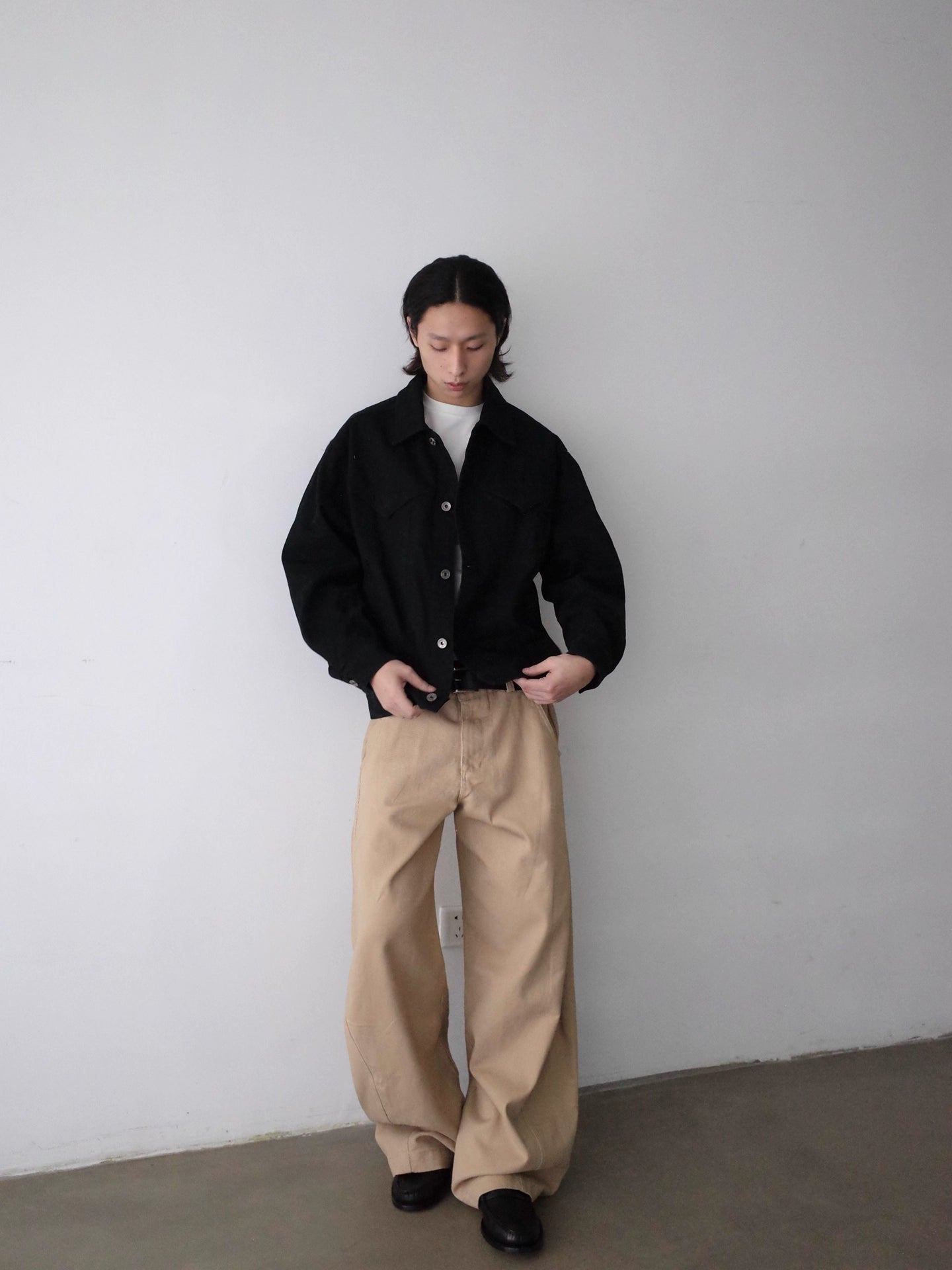 コットンツイルワイドカーブパンツ N5968