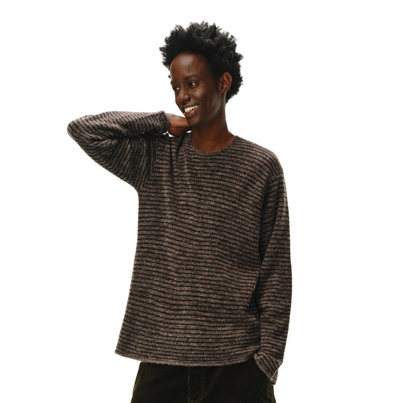 アルパカブレンド ストライプニット N6583