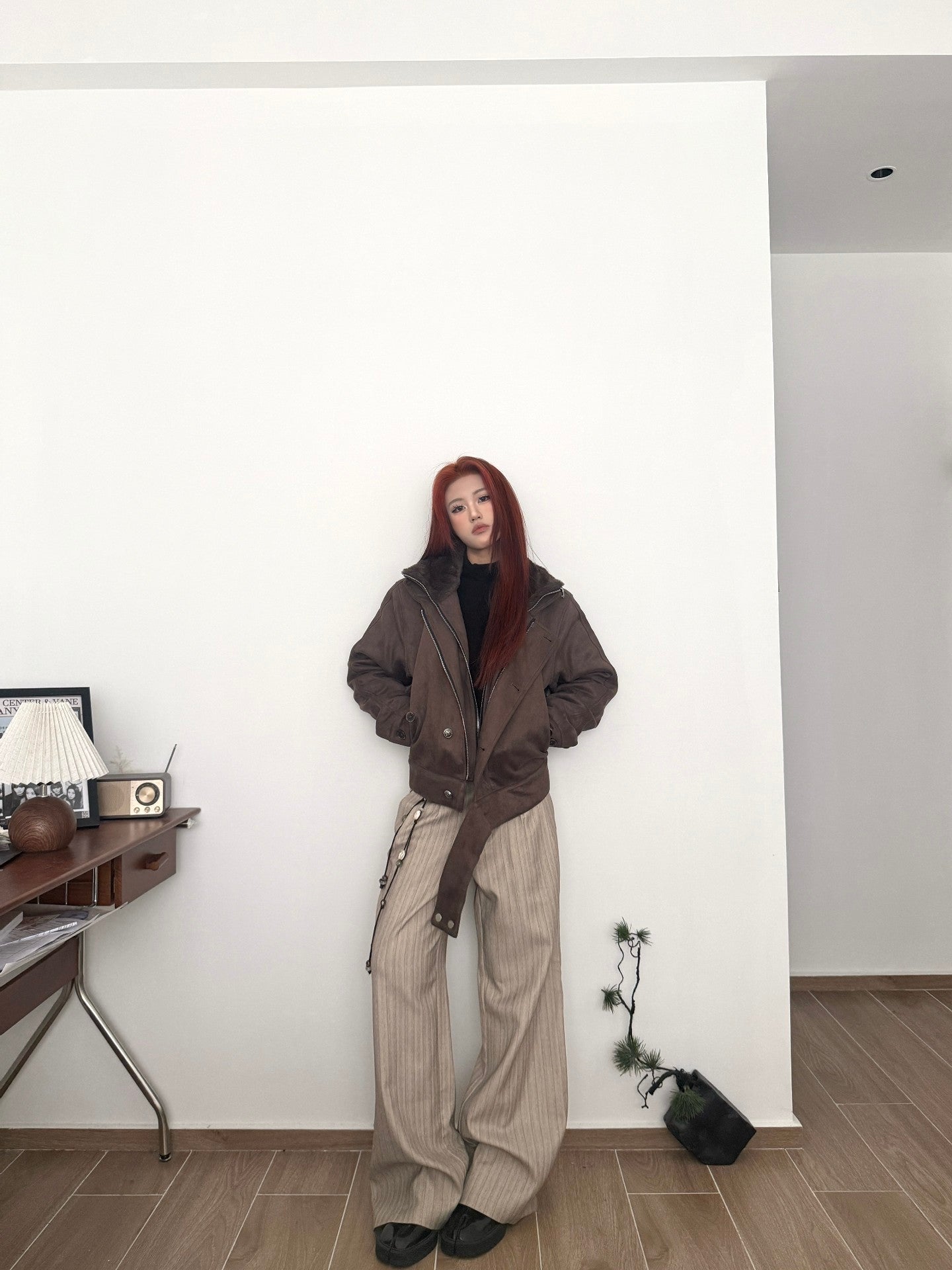 ストライプAライン タックワイド TRスラックス N6416