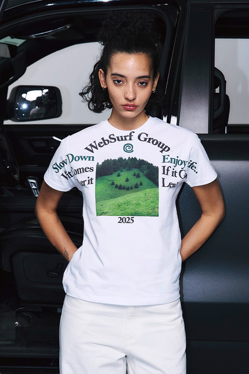 ランドスケープフォト グラフィックTシャツ / Character Print T-Shirt N5590