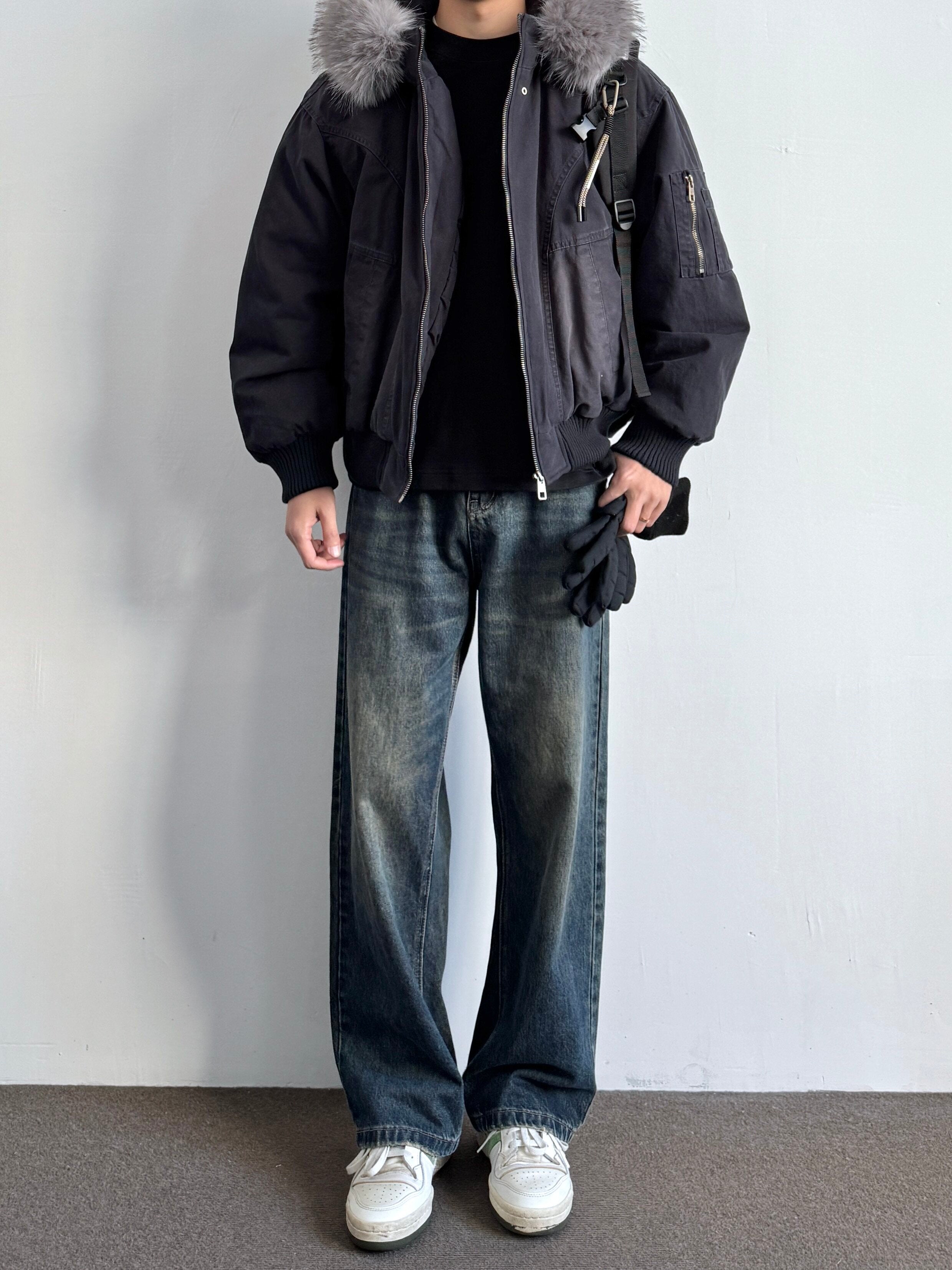 ヴィンテージ調 90ダウンフーディー N6643