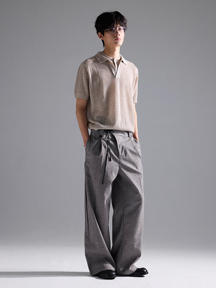 Drawstring wide pants N5815