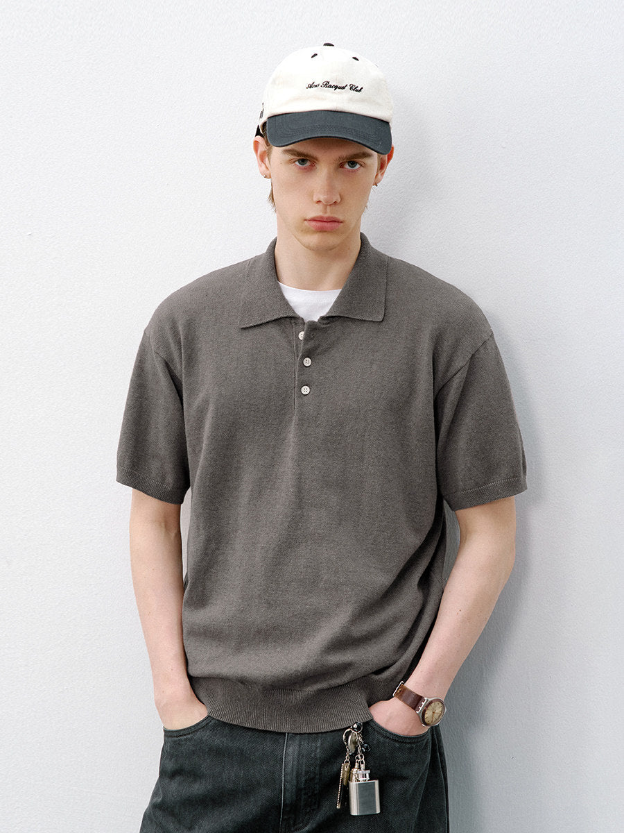 カシミヤコットン ニットポロシャツ N6734