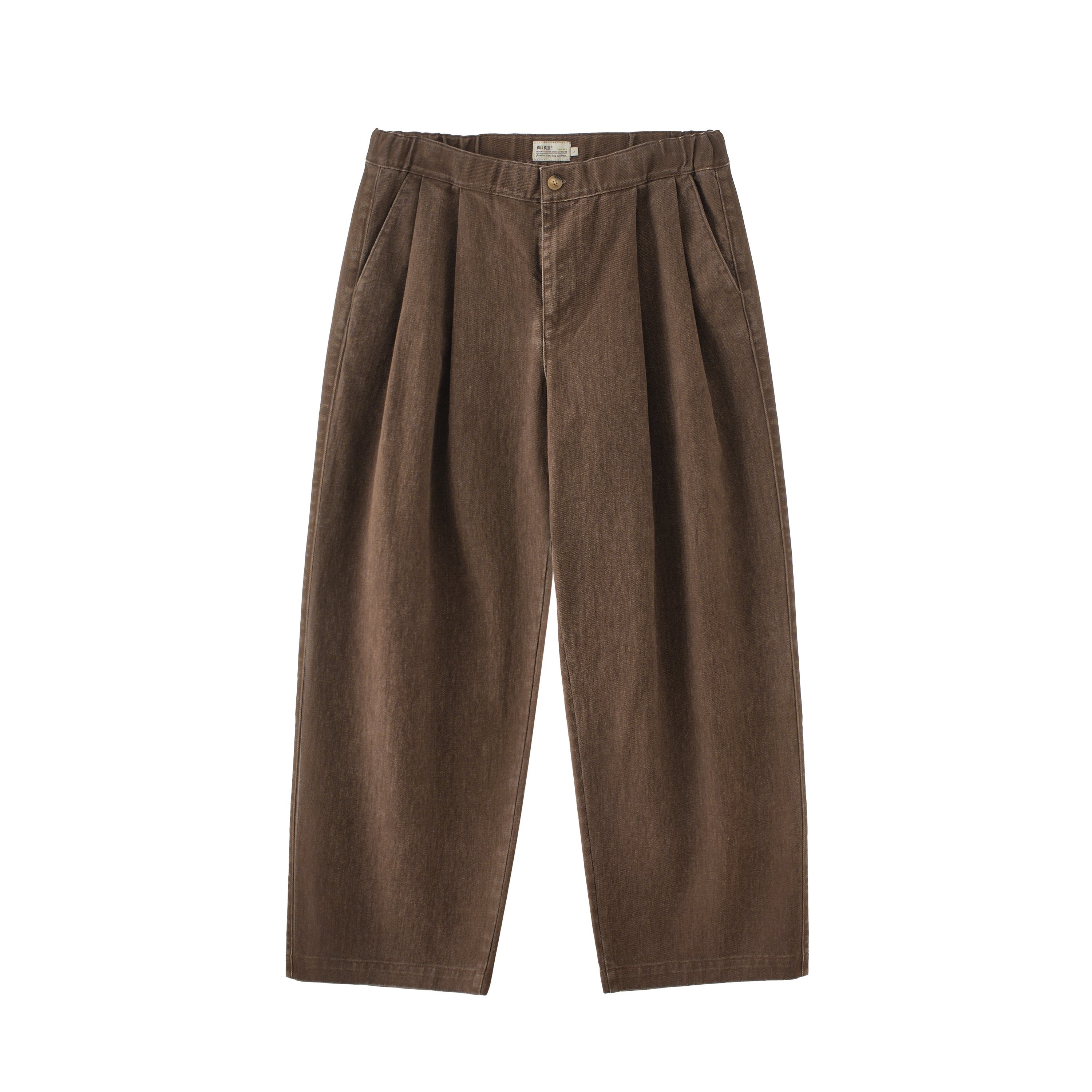 エンザイムウォッシュ・ディープタック・コクーンワイドパンツ N6233