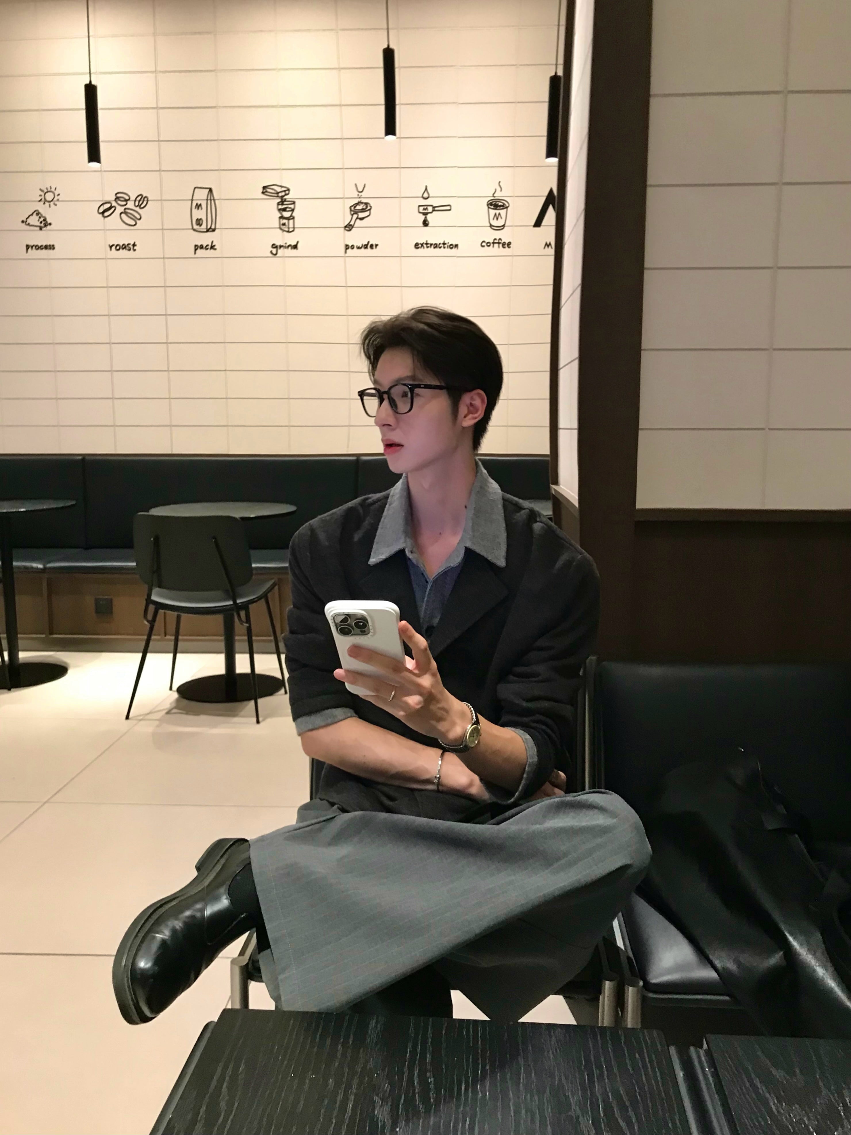 フェイクレイヤード・麦穂ジャカード・ニットカーディガン N6238