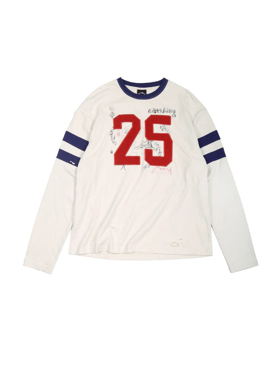 ヴィンテージナンバリングフットボールTシャツ N5979