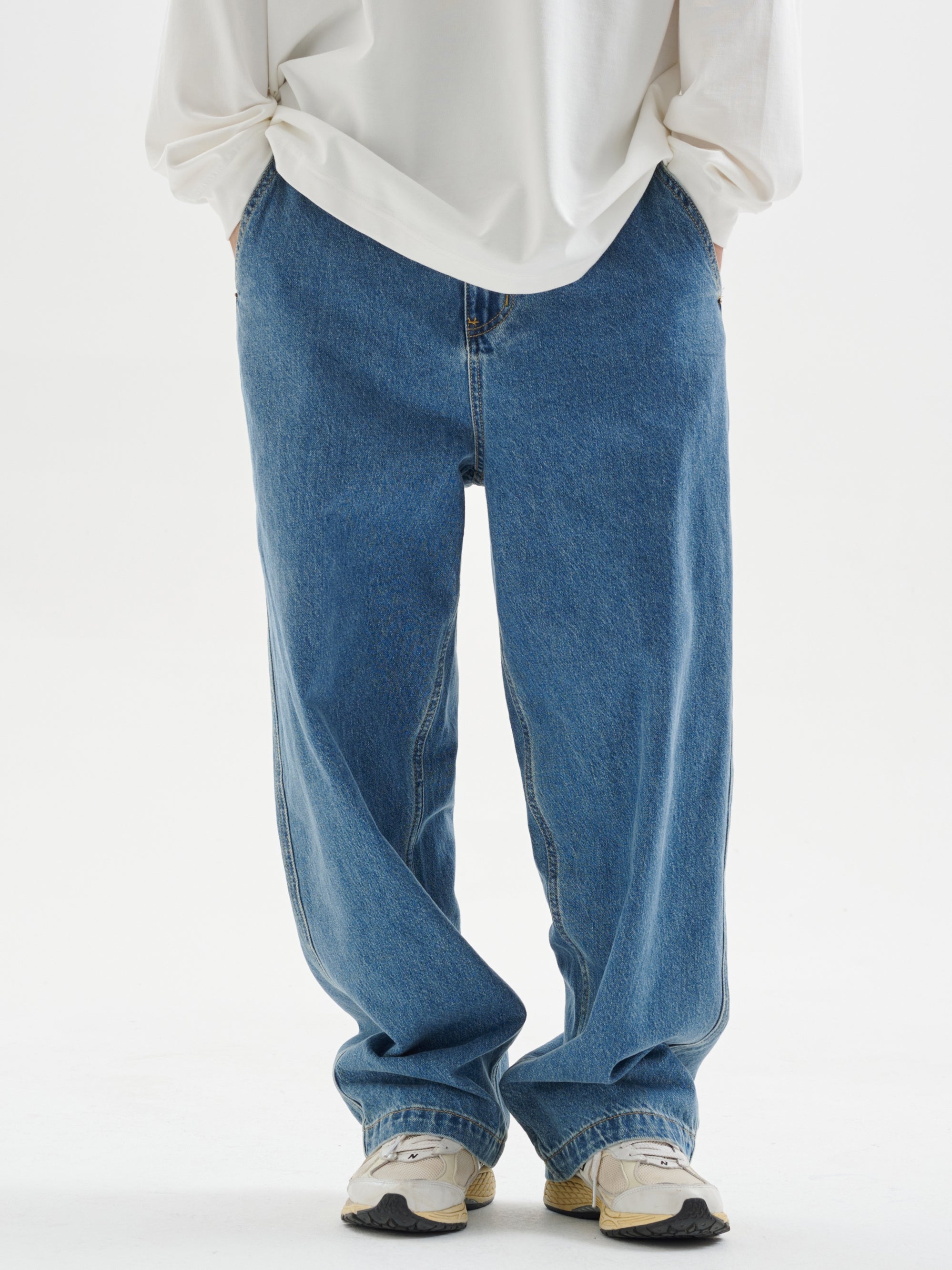 13.2oz・ソリッドウォッシュ・リジッドワイドデニム N6228