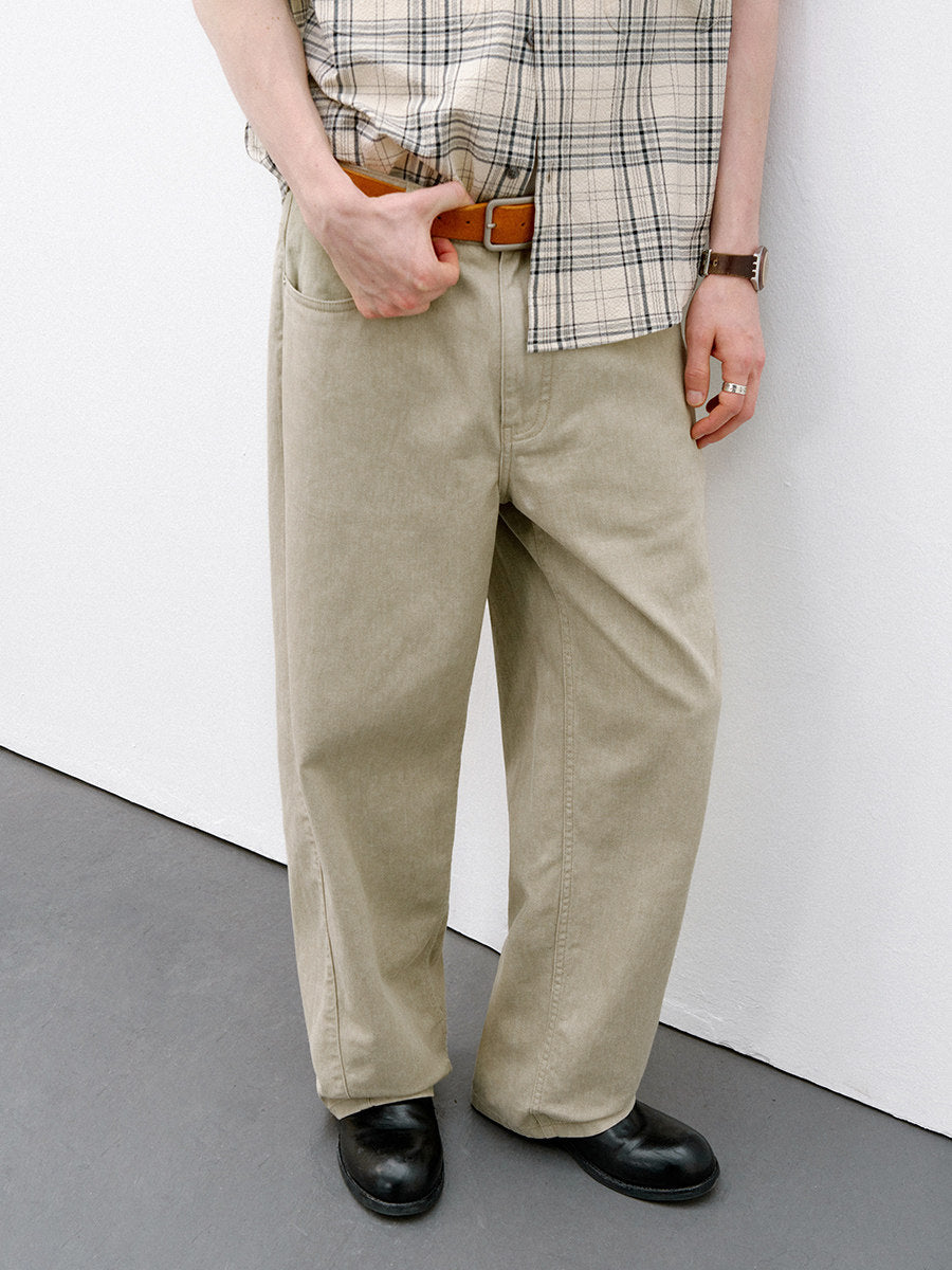 ヴィンテージウォッシュ ルーズストレートデニム N6603