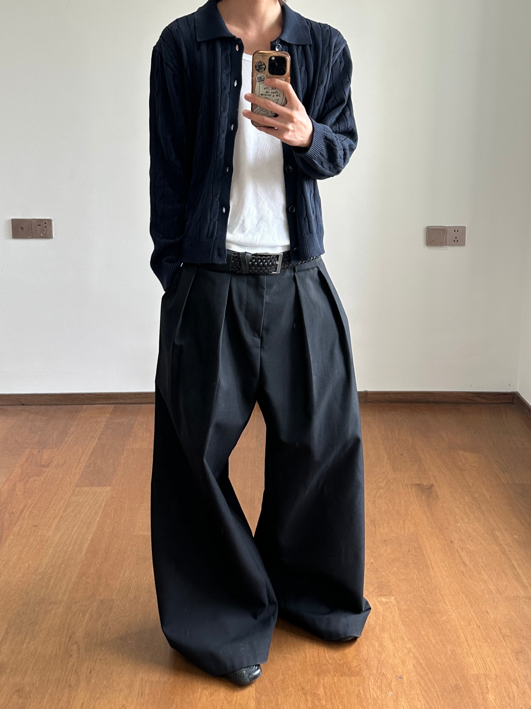 ケーブル編み コットンPOLOカーデ N6701