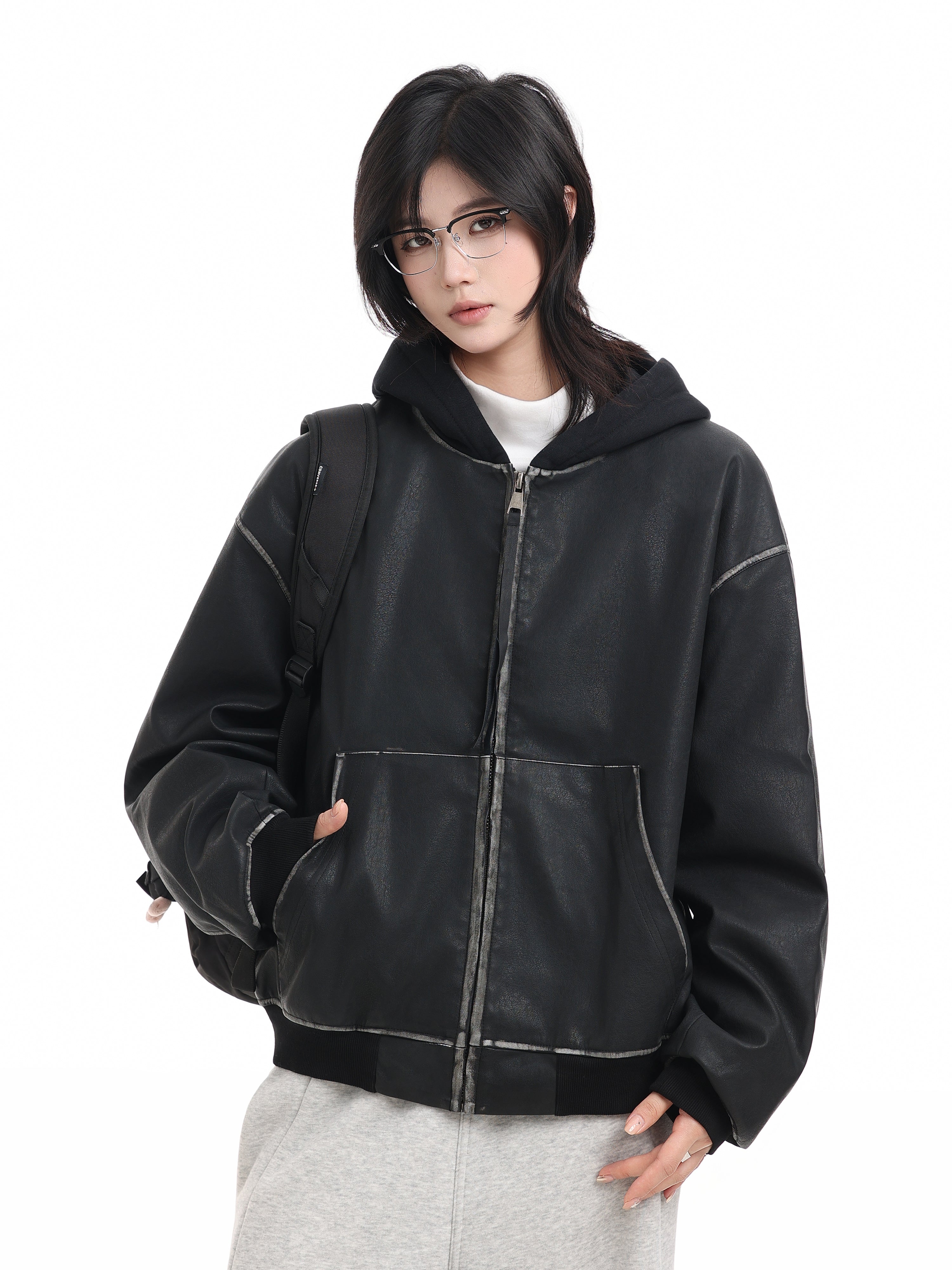 VISIBLEスティッチ・フーデッドブルゾン N6101