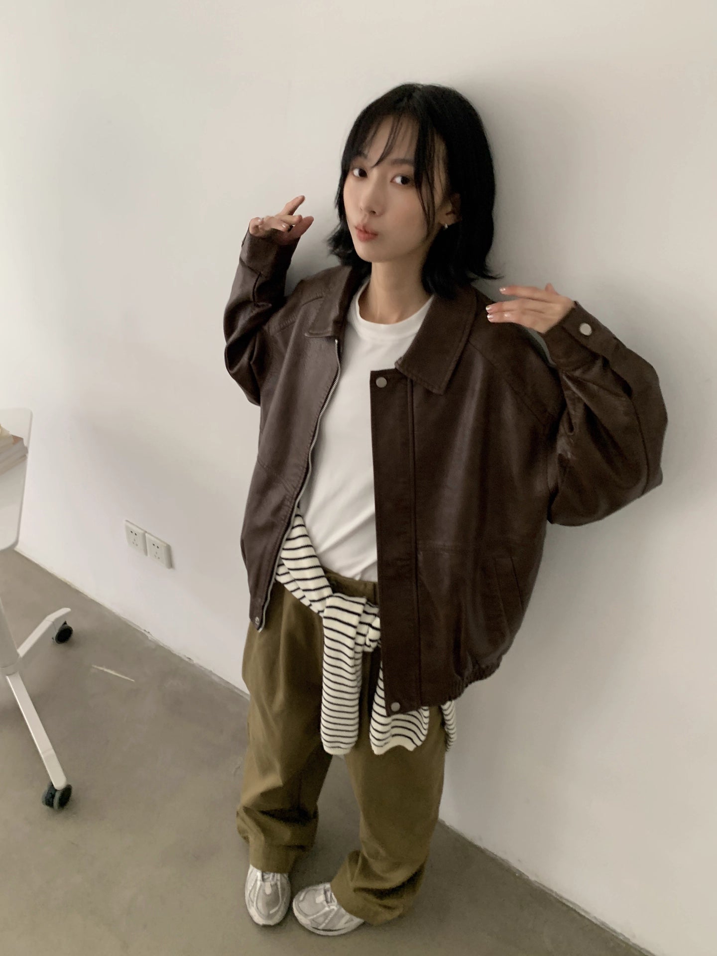 ユニセックス マイヤールレザーショートジャケット N5965