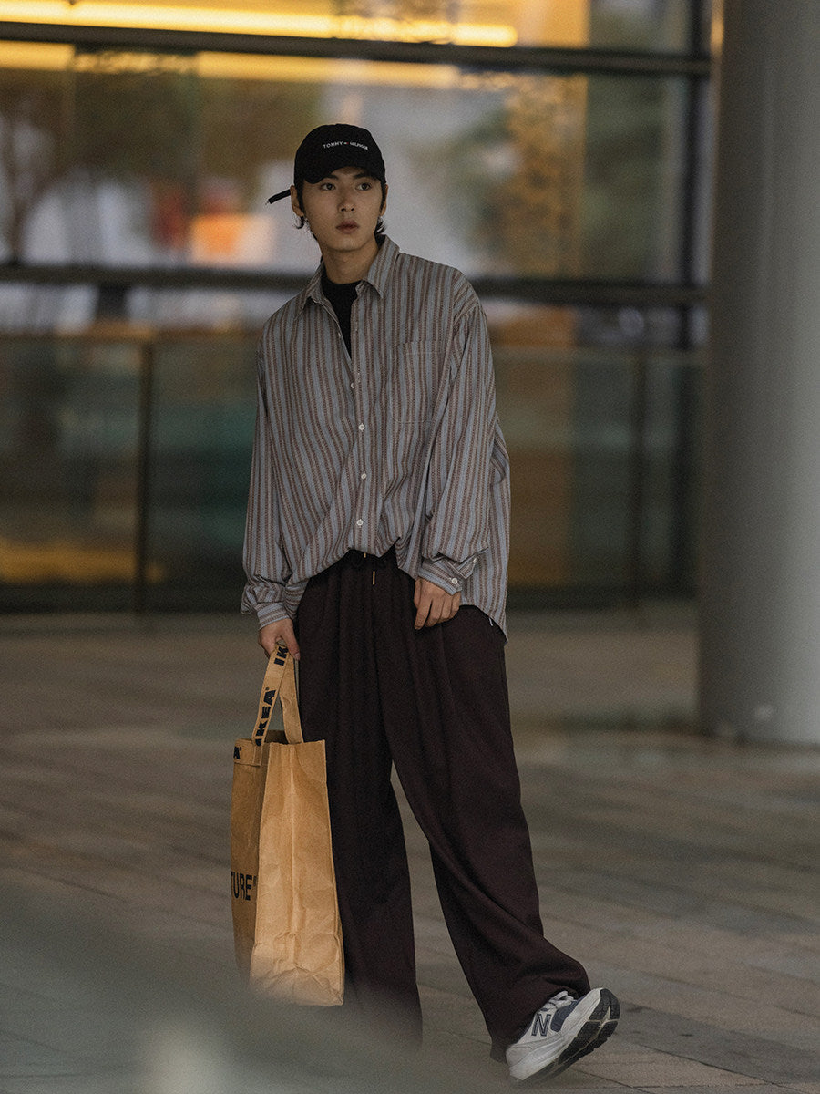 ストライプ オーバーサイズシャツ N6730