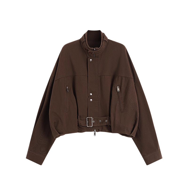 ヴィンテージ風クロップドワークジャケット セットアップ N5870