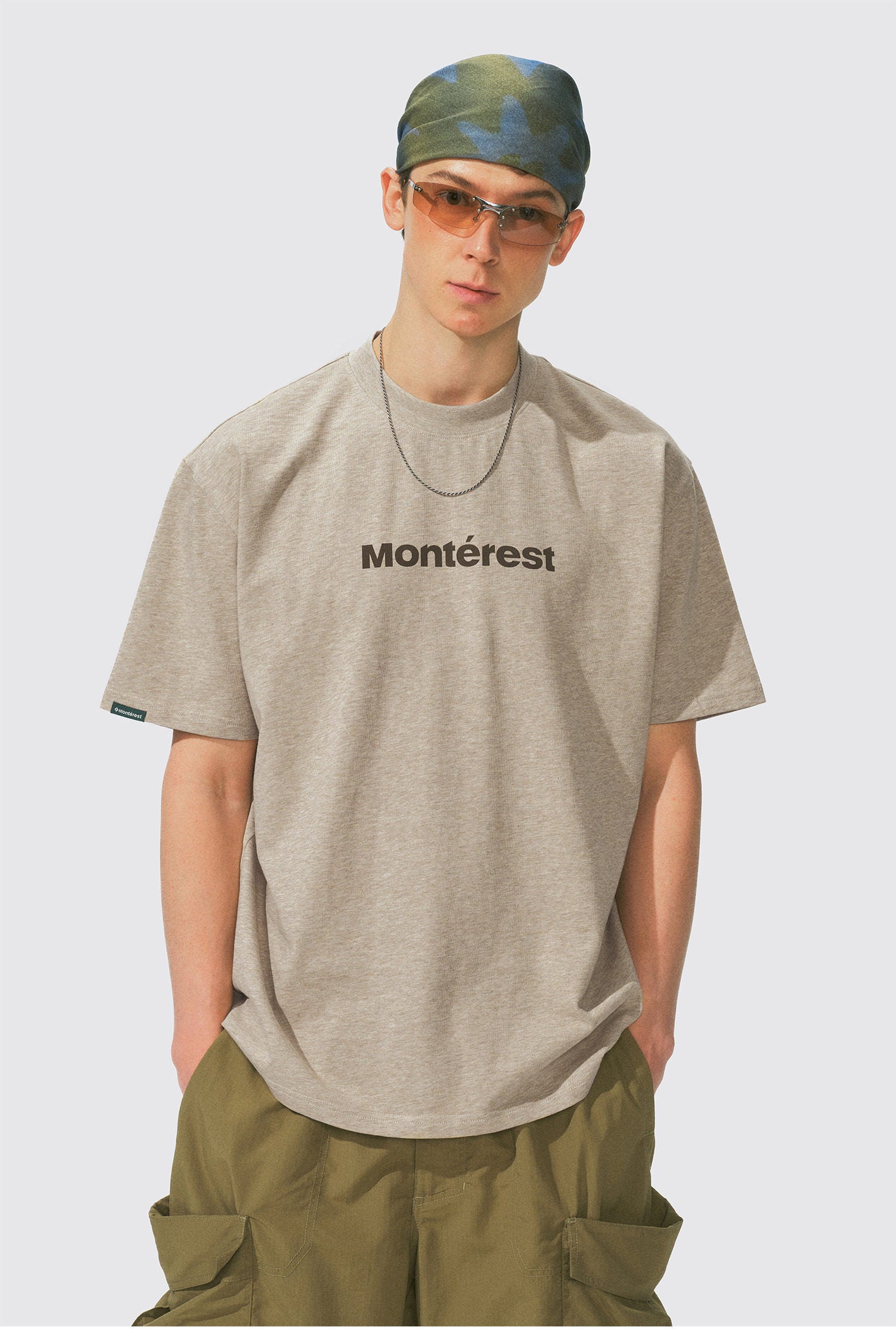 アウトドアロゴ 抗菌速乾 クルーネックTシャツ N7007