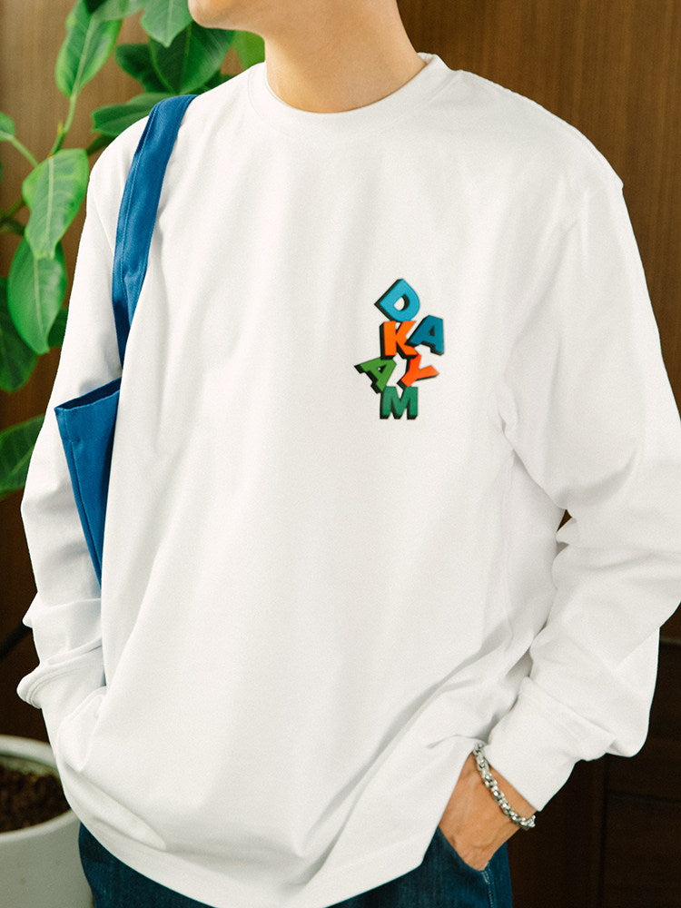 キューブロゴ プリント ヘビーウェイト ロングT N6381